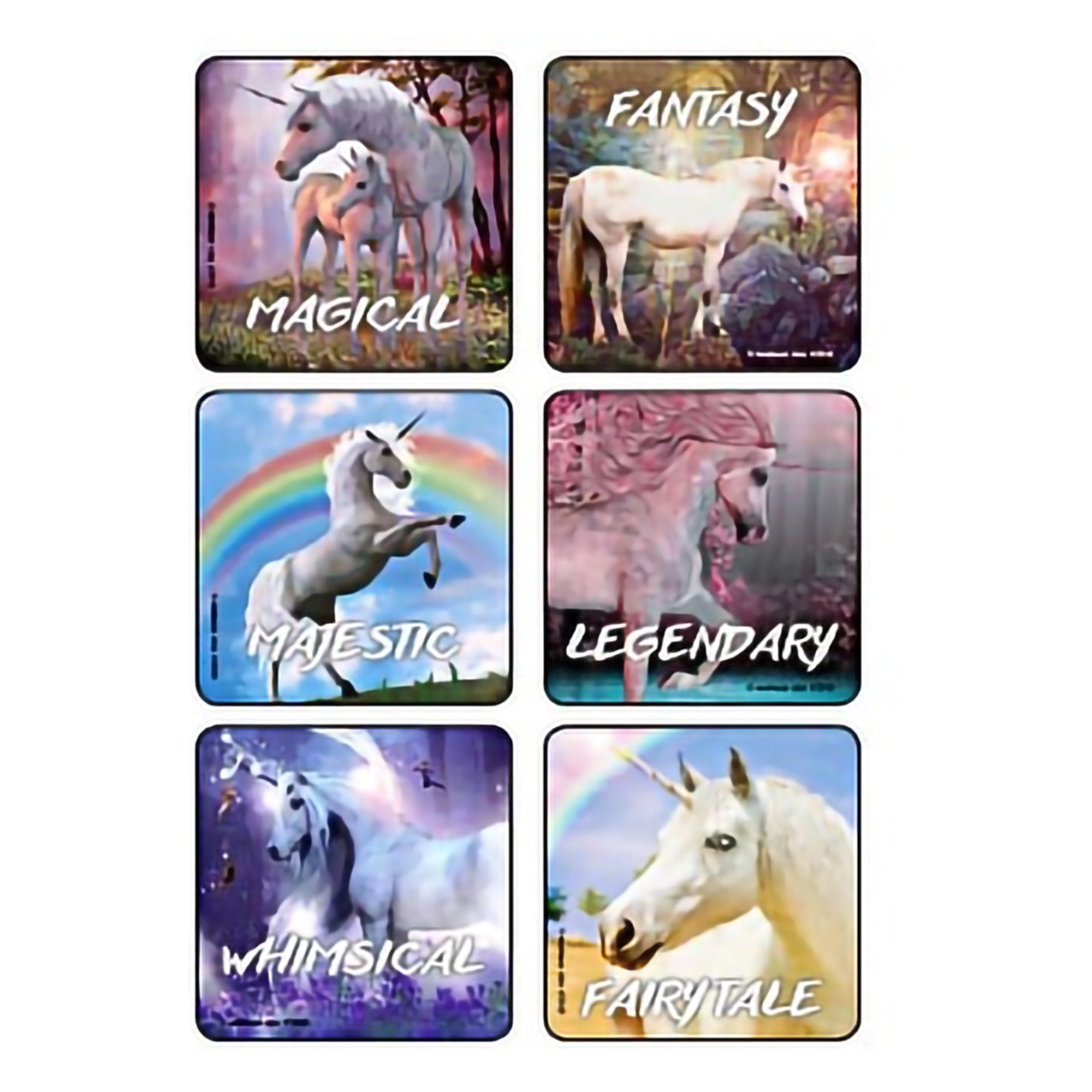 Kids Love Stickers® 90 per Roll Fantasy Unicorns Sticker 2-1/2 Inch