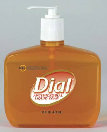 Antimicrobial Soap Dial® Gold Liquid 16 oz. Pump Bottle Scented