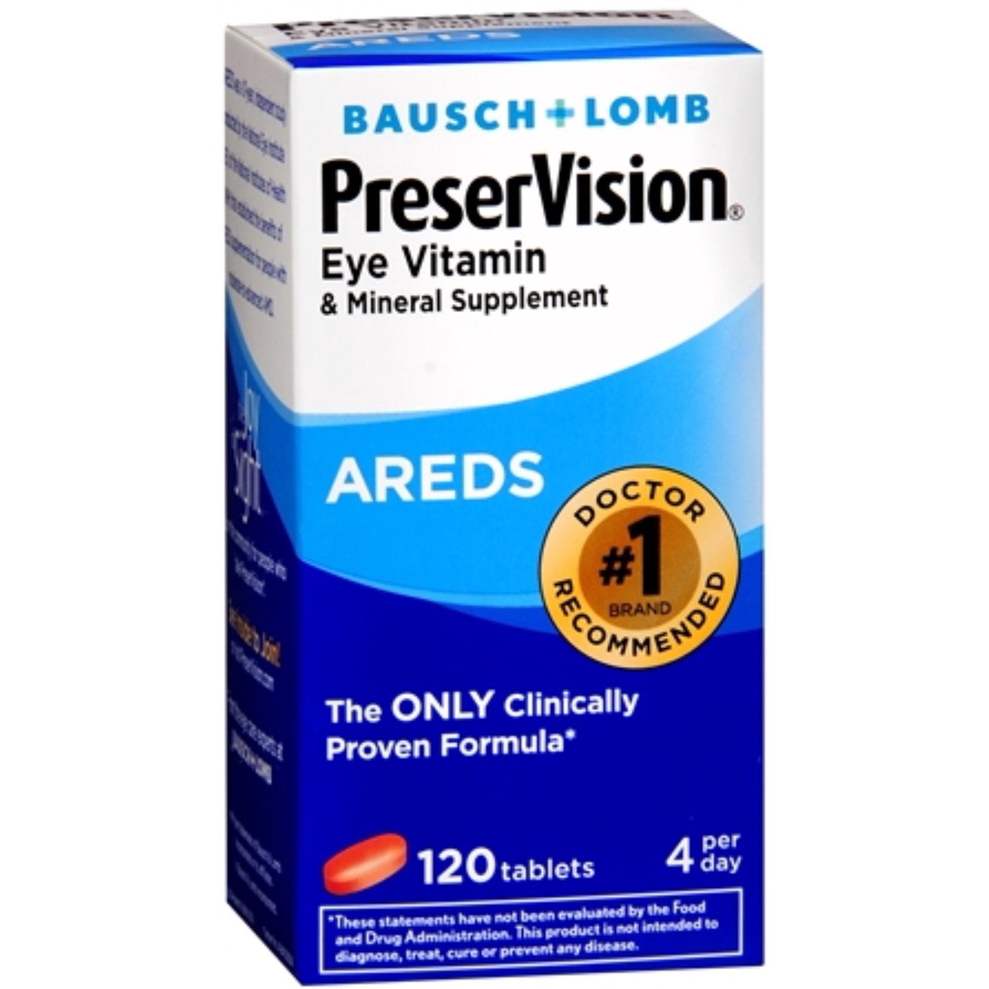 Multivitamin Supplement PreserVision® Vitamin A / Ascorbic Acid 14320 IU - 226 mg Strength Tablet 120 per Bottle