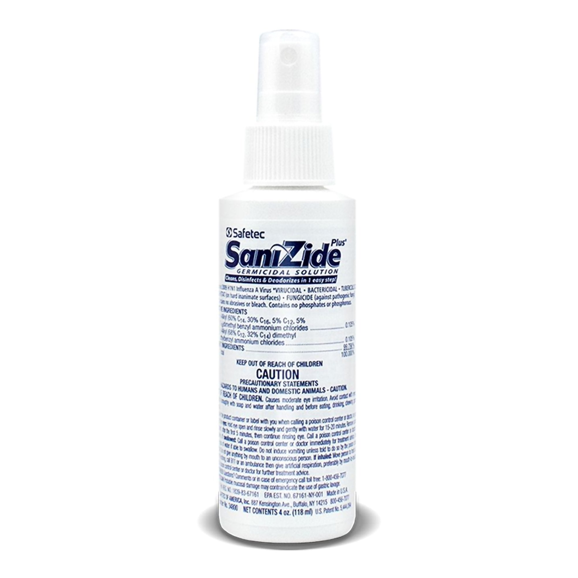 SaniZide Plus® Surface Disinfectant Cleaner Quaternary Based Pump Spray Liquid 4 oz. Bottle Ammonia Scent NonSterile