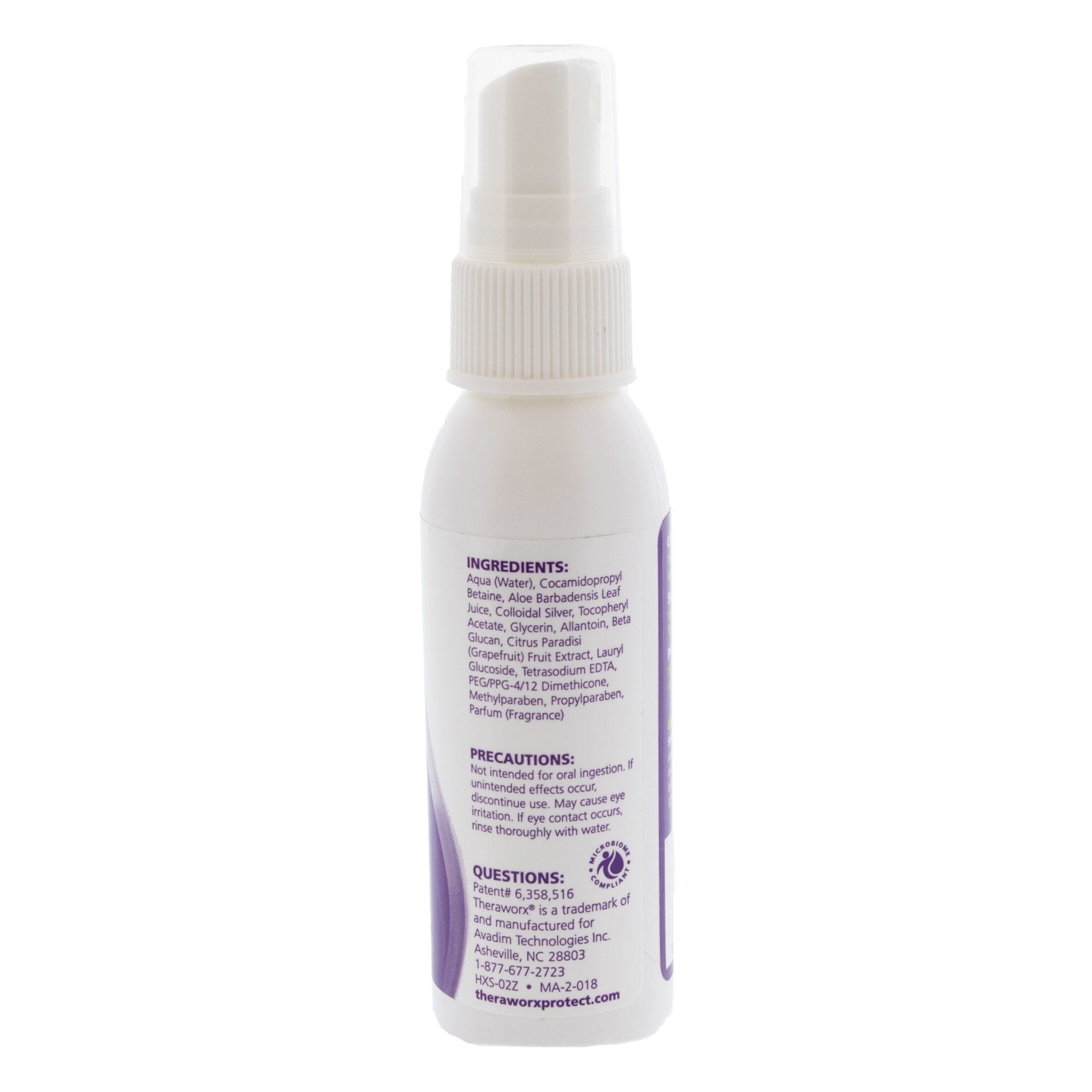 Rinse-Free Cleanser Theraworx® Protect Advanced Hygiene and Barrier System Liquid 1.7 oz. Pump Bottle Lavender Scent