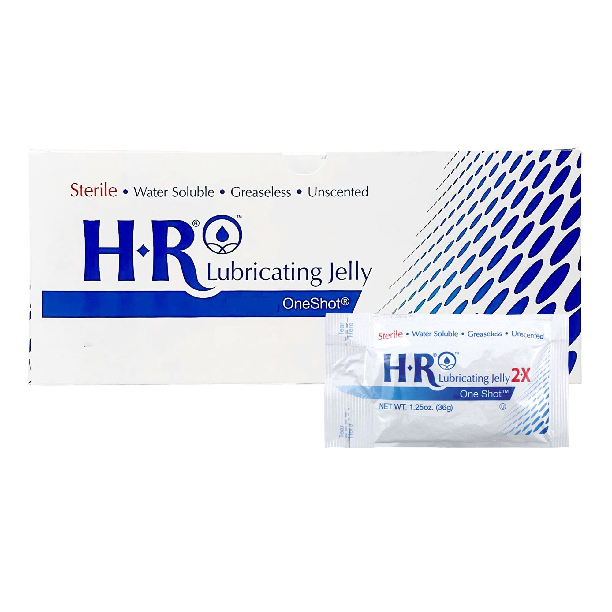 Lubricating Jelly HR® One Shot® 1.25 oz. Individual Packet Sterile