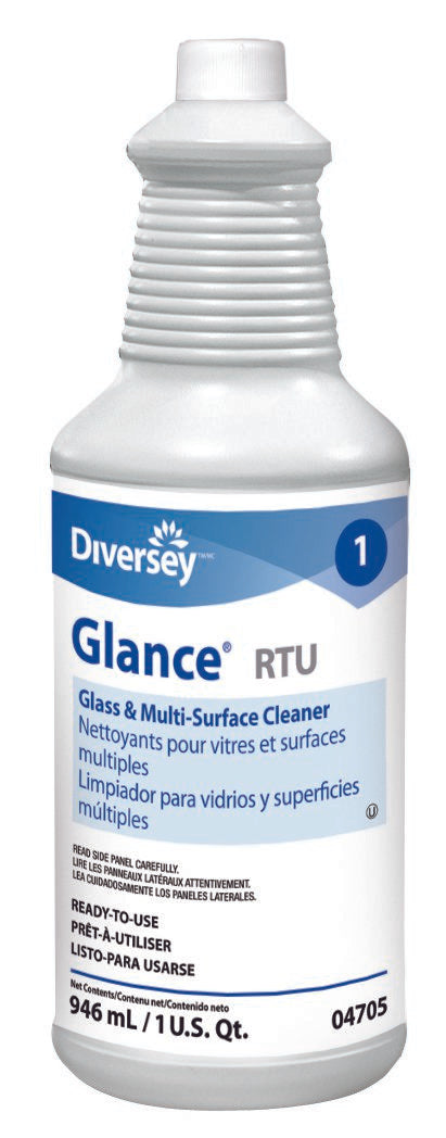 Diversey™ Glance® Glass / Surface Cleaner Ammoniated Pump Spray Liquid 32 oz. Bottle Ammonia Scent NonSterile