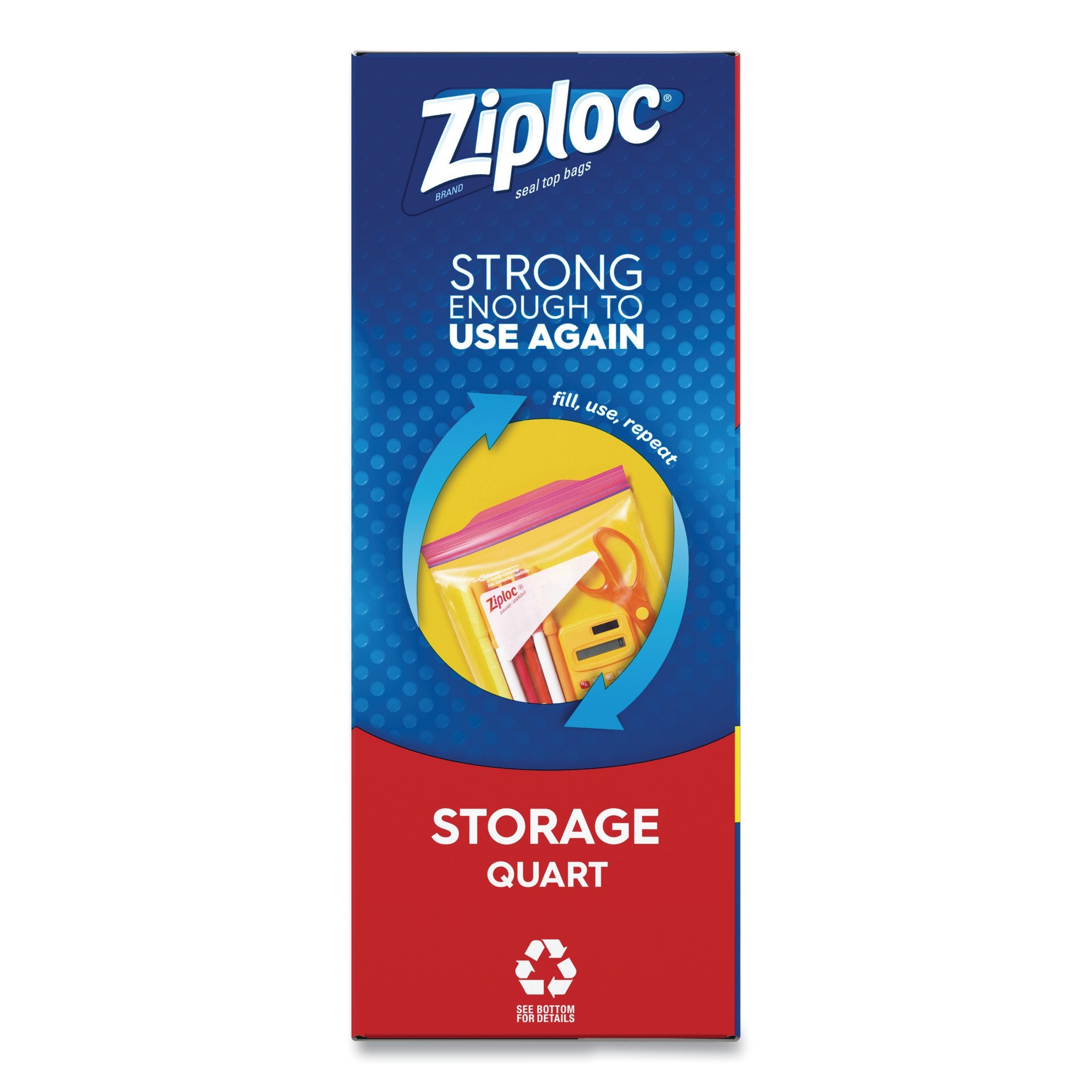 Reclosable Bag Ziploc® 8-1/2 X 9.6 Inch Plastic Clear Zipper Closure