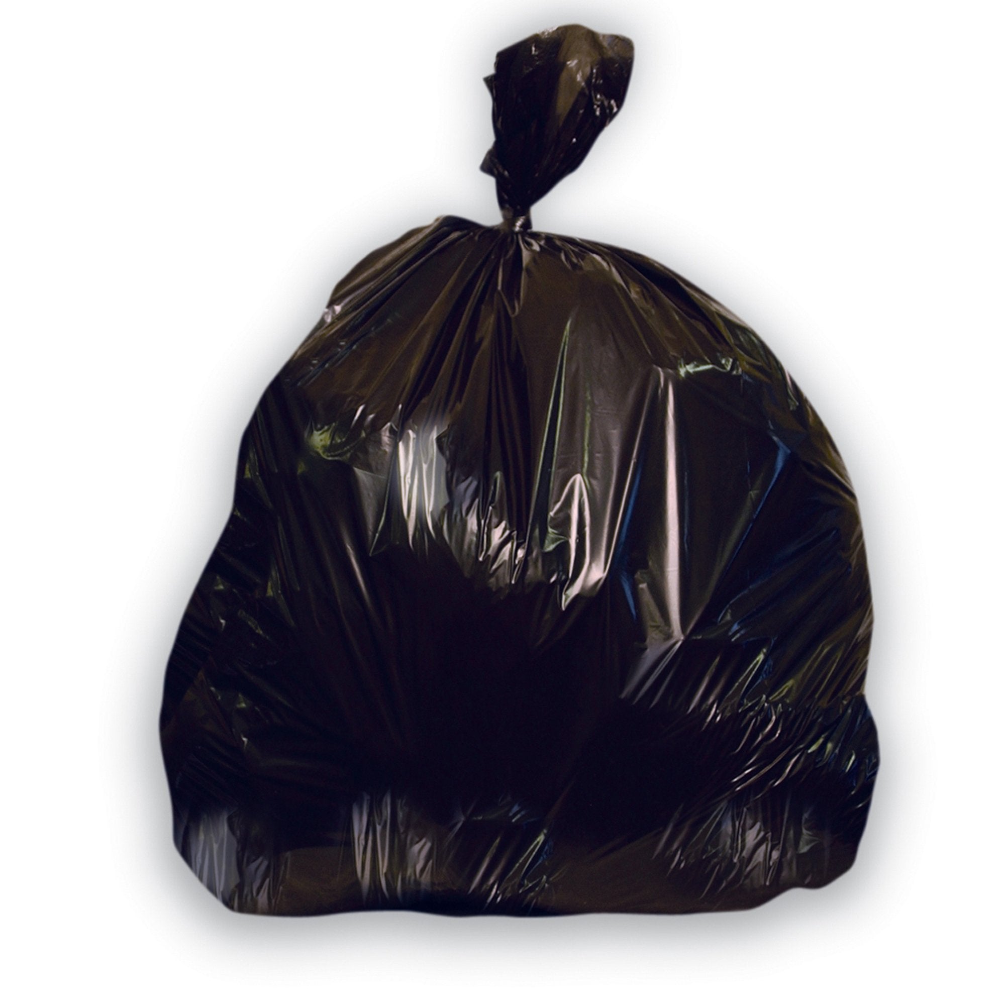 Trash Bag Heritage™ 60 gal. Black Reprocessed Resin 1.5 mil 38 X 58 Inch Star Seal Bottom Flat Pack
