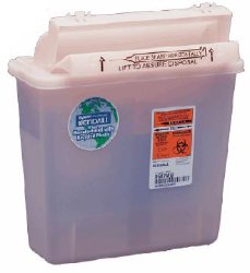 Sharps Container Renewables™ In-Room™ Translucent Base 12-1/2 H X 5-1/2 D X 10-3/4 W Inch Horizontal Entry 1.25 Gallon