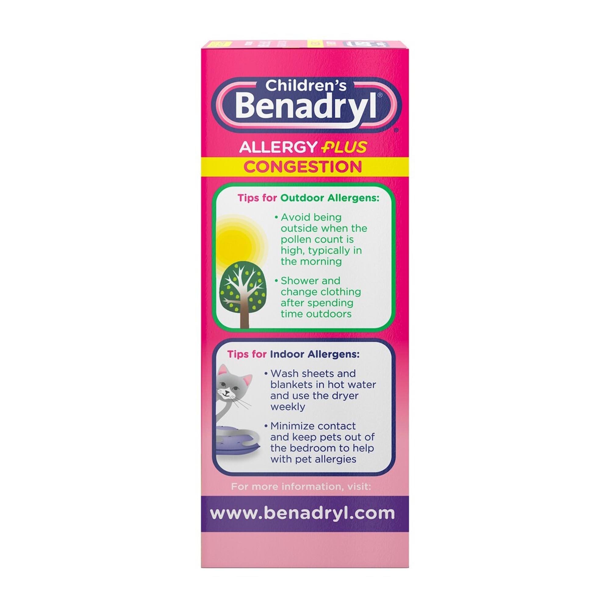 Children's Allergy Relief Children’s BENADRYL® Allergy Plus Congestion 12.5 mg Strength Liquid 4 oz.