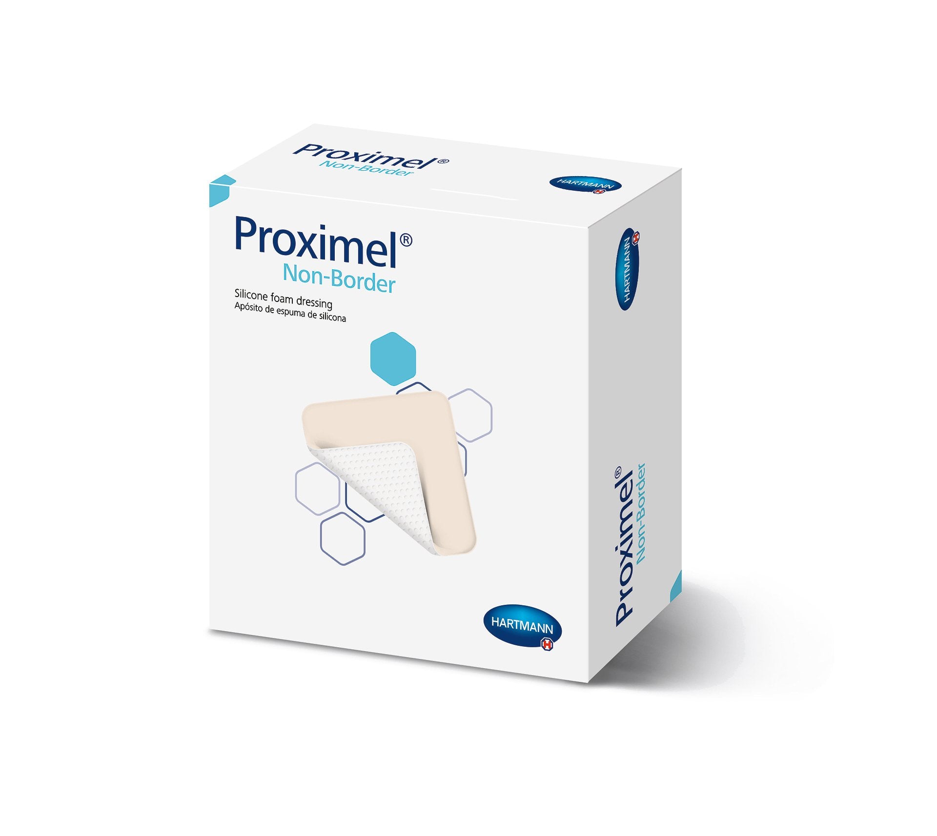 Foam Dressing Proximel® Non-Border 4 X 8 Inch Without Border Waterproof Backing Silicone Face Rectangle Sterile