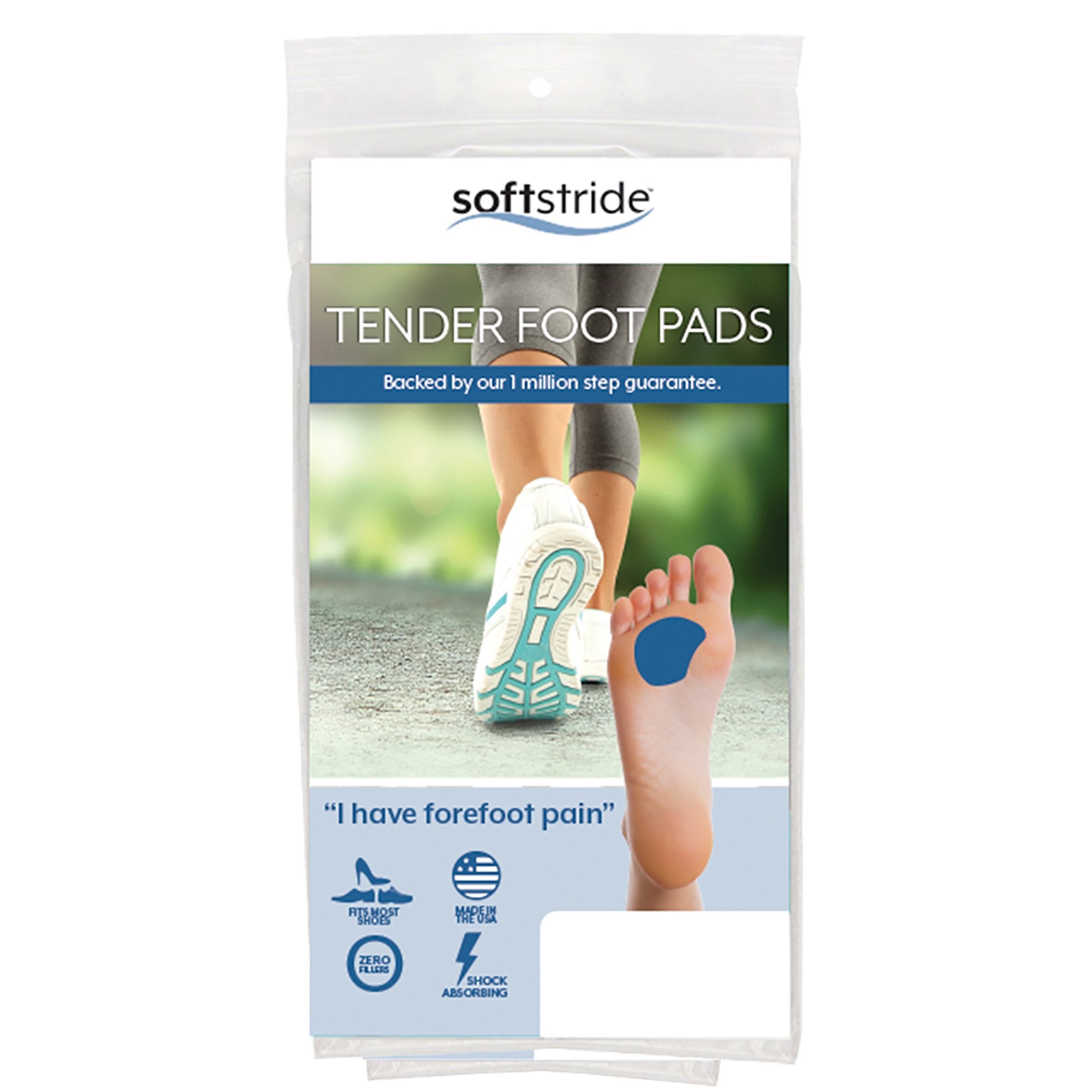 Soft Stride™ Tender Foot Shoe Insert Medium Viscoelastic Polymer Male 6-1/2 to 10-1/2 / Female 7-1/2 to 11-1/2