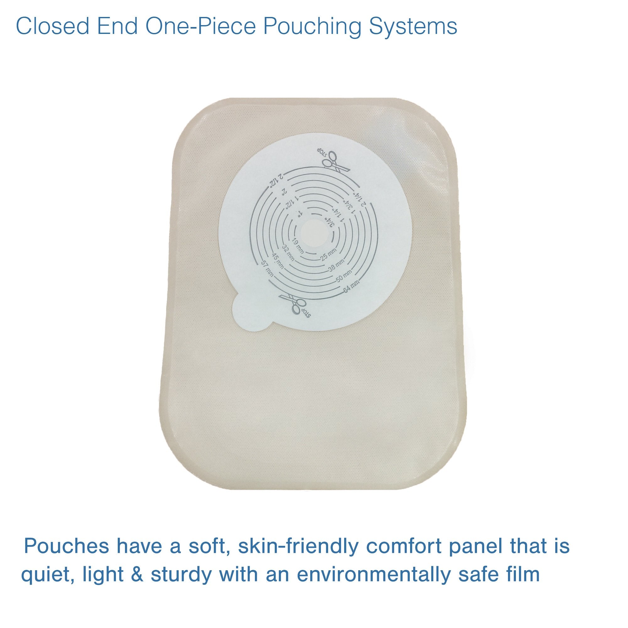 Ostomy Pouch Securi-T™ One-Piece System 8 Inch Length Flat, Trim To Fit Closed End