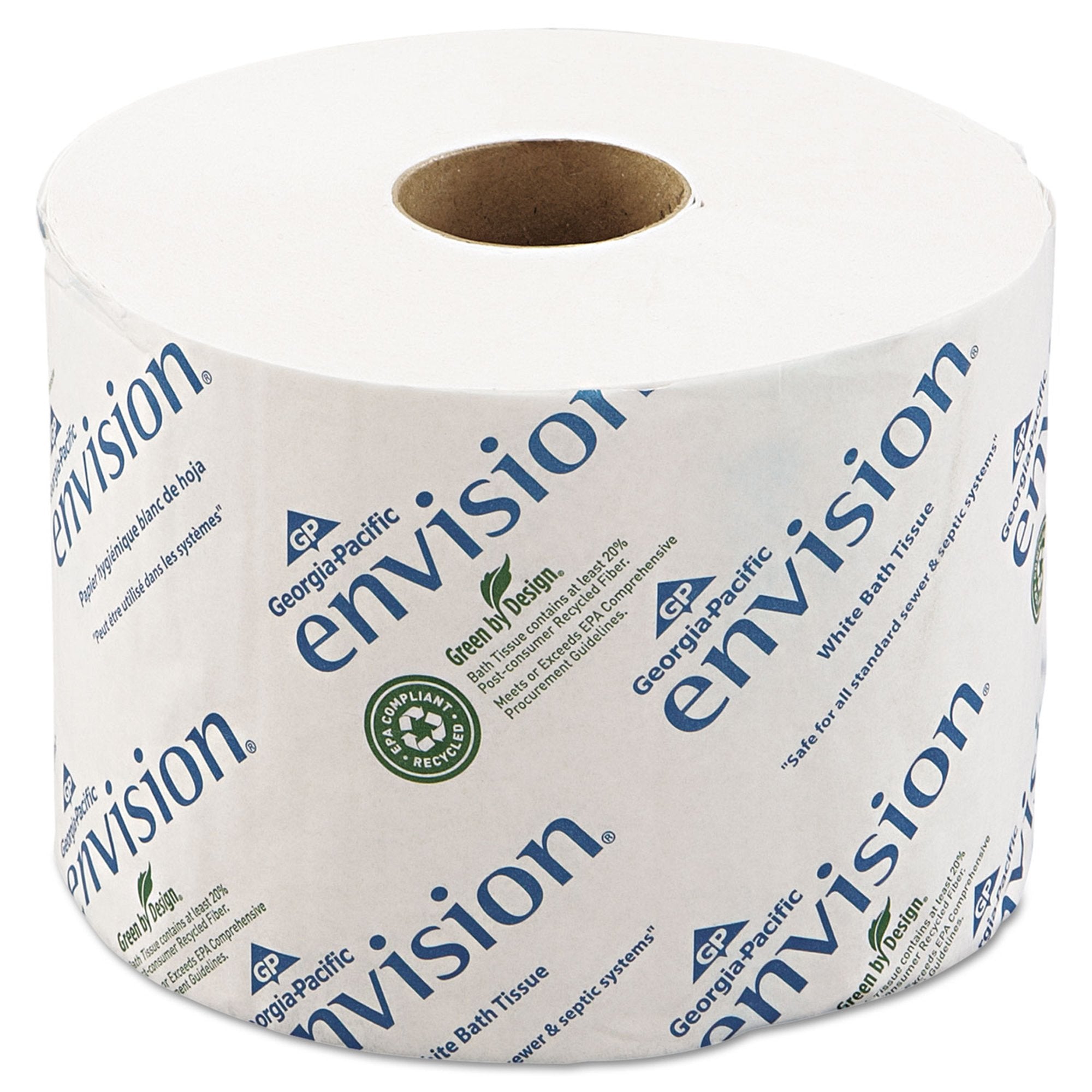 Toilet Tissue envision® White 2-Ply Standard Size Cored Roll 1000 Sheets 3-9/10 X 4 Inch