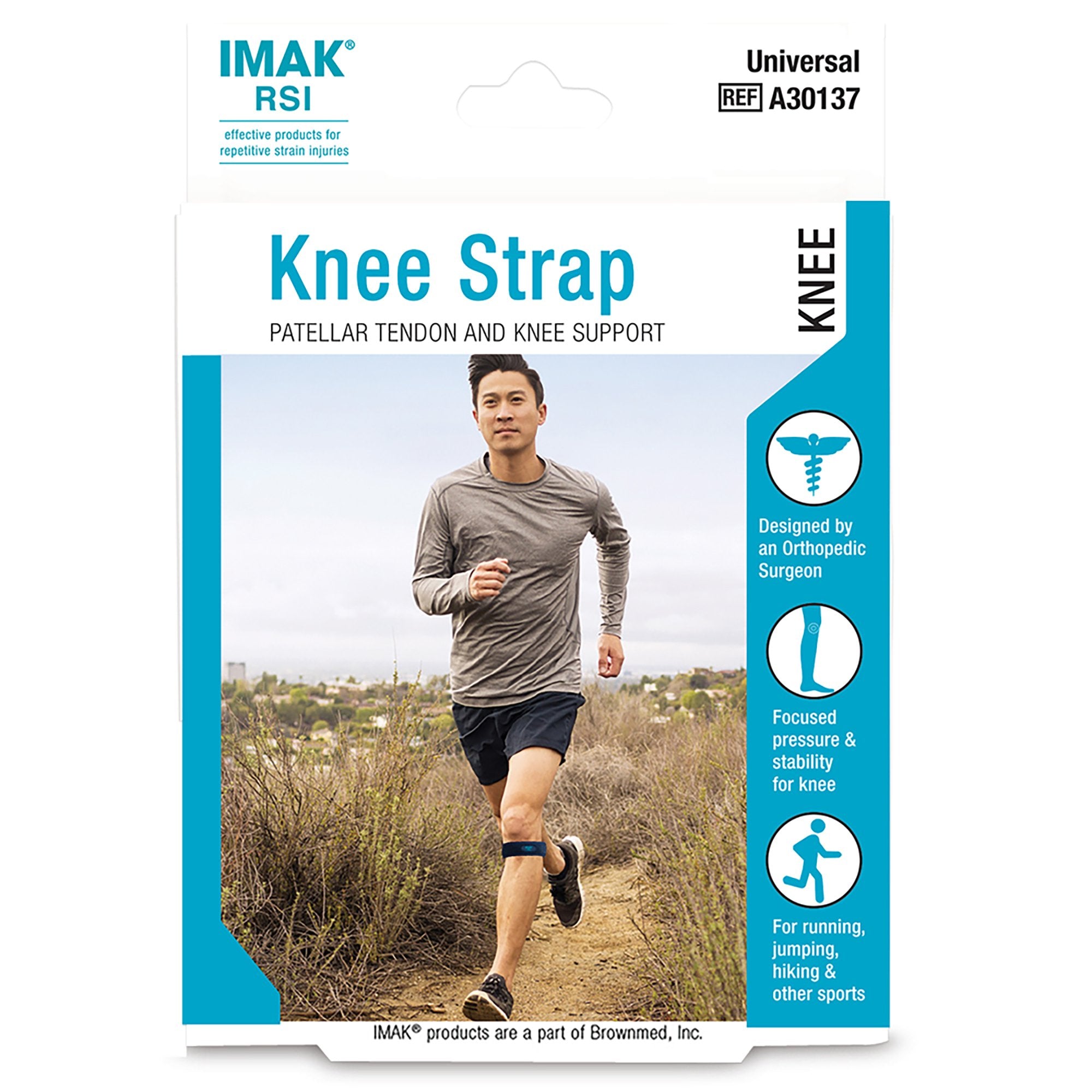Knee Strap IMAK RSI® One Size Fits Most Dual-Locking System Left or Right Knee