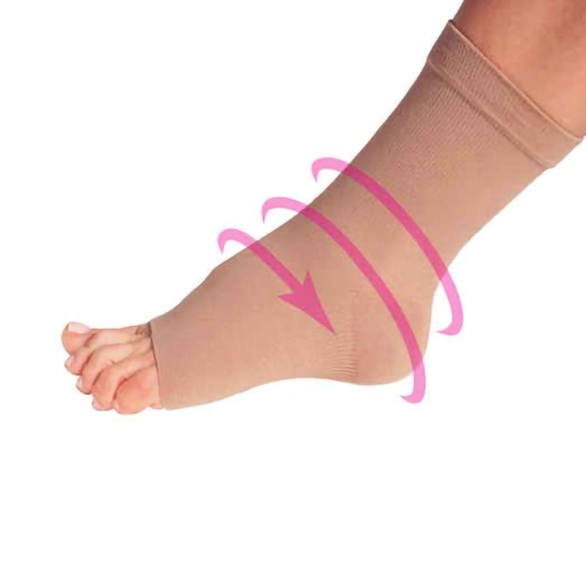 Compression Sleeve Pedi-Smart® Size 6 Beige Ankle