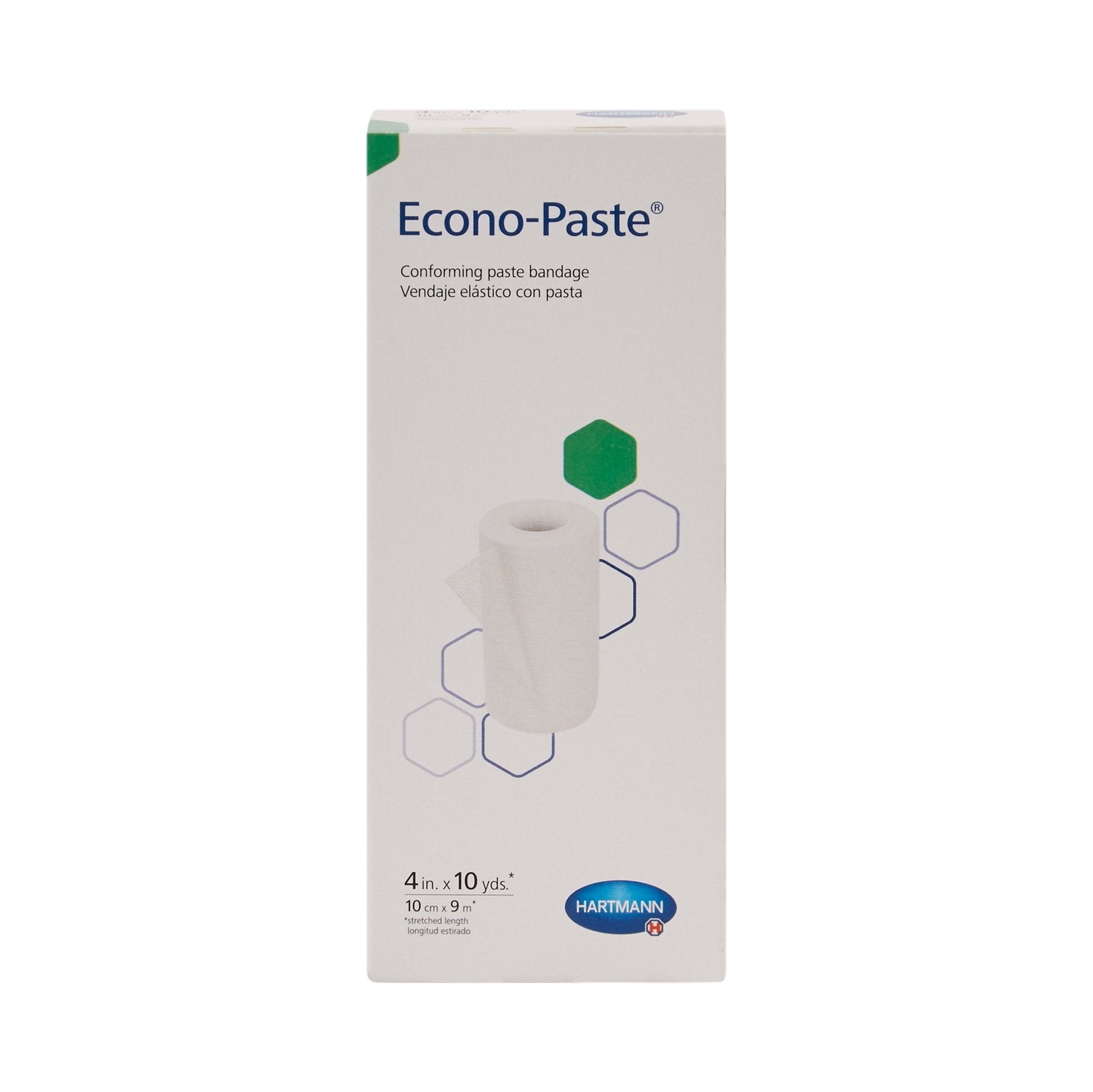 Unna Boot Bandage Econo-Paste® 4 Inch X 10 Yard Knitted Gauze Zinc Oxide Paste NonSterile