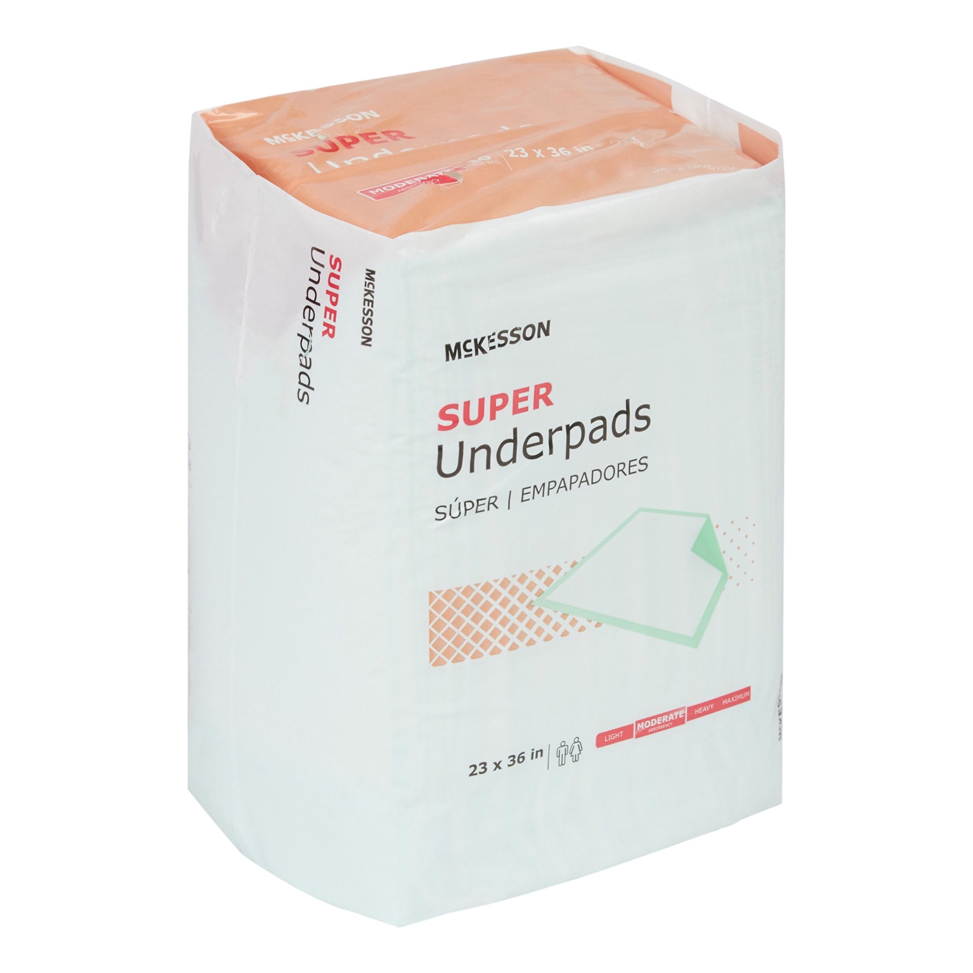 Disposable Underpad McKesson 23 X 36 Inch Fluff / Polymer Moderate Absorbency
