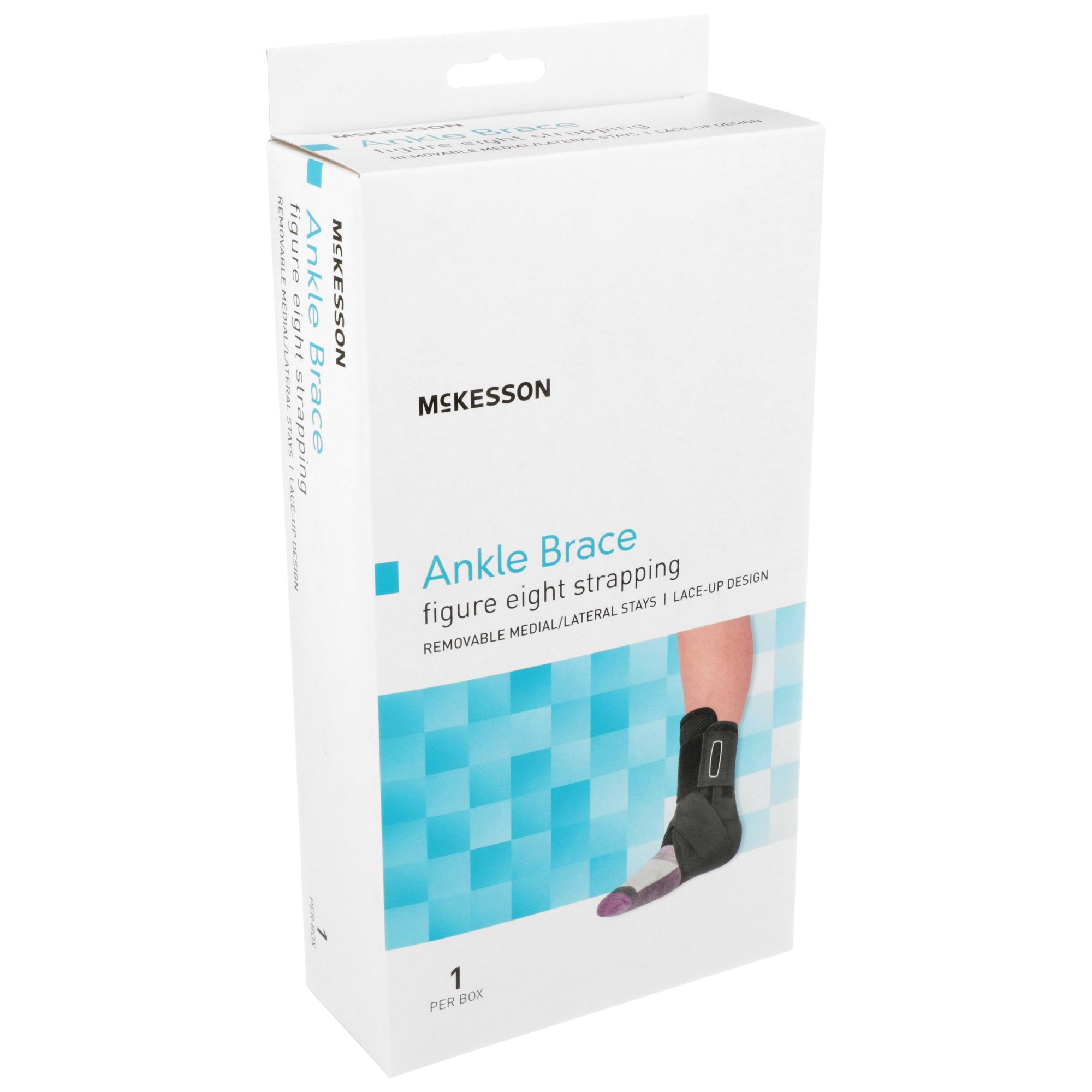 Ankle Brace McKesson Medium Lace-Up / Figure-8 Strap / Hook and Loop Closure Foot