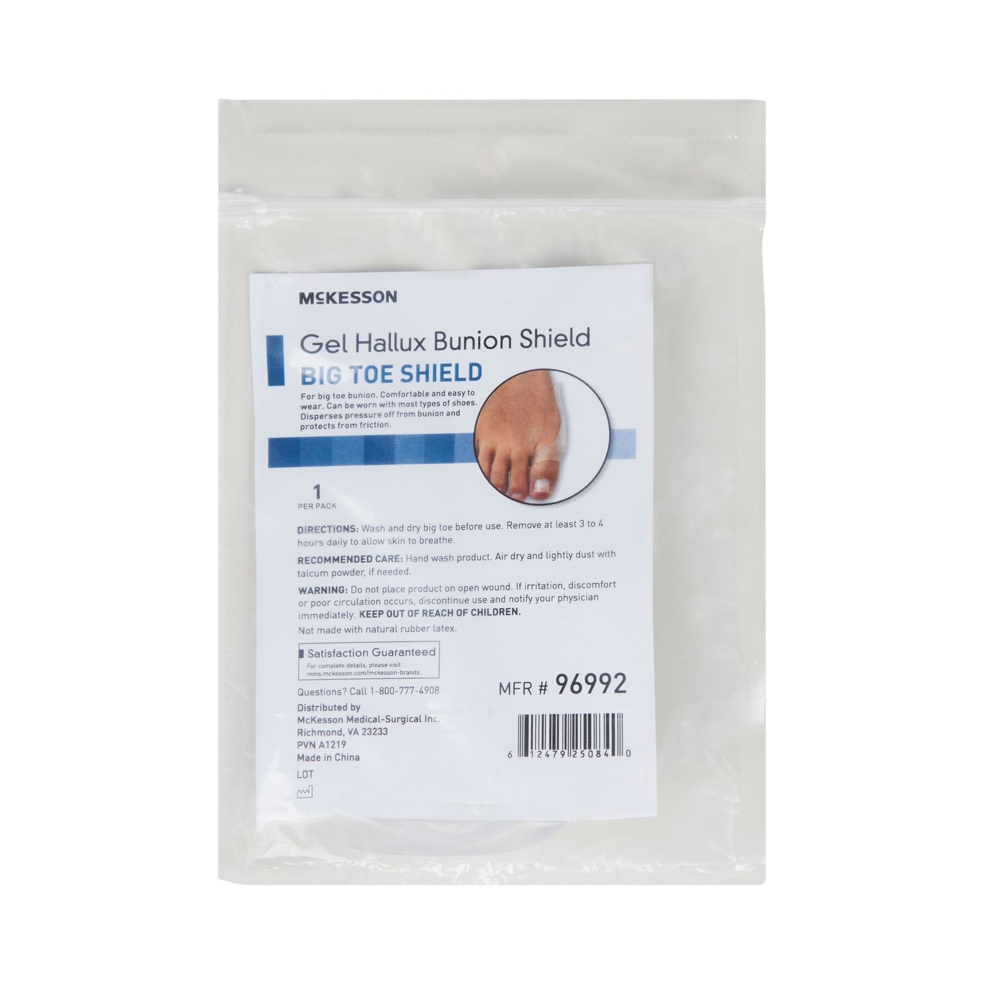 Bunion Shield McKesson One Size Fits Most Pull-On Toe