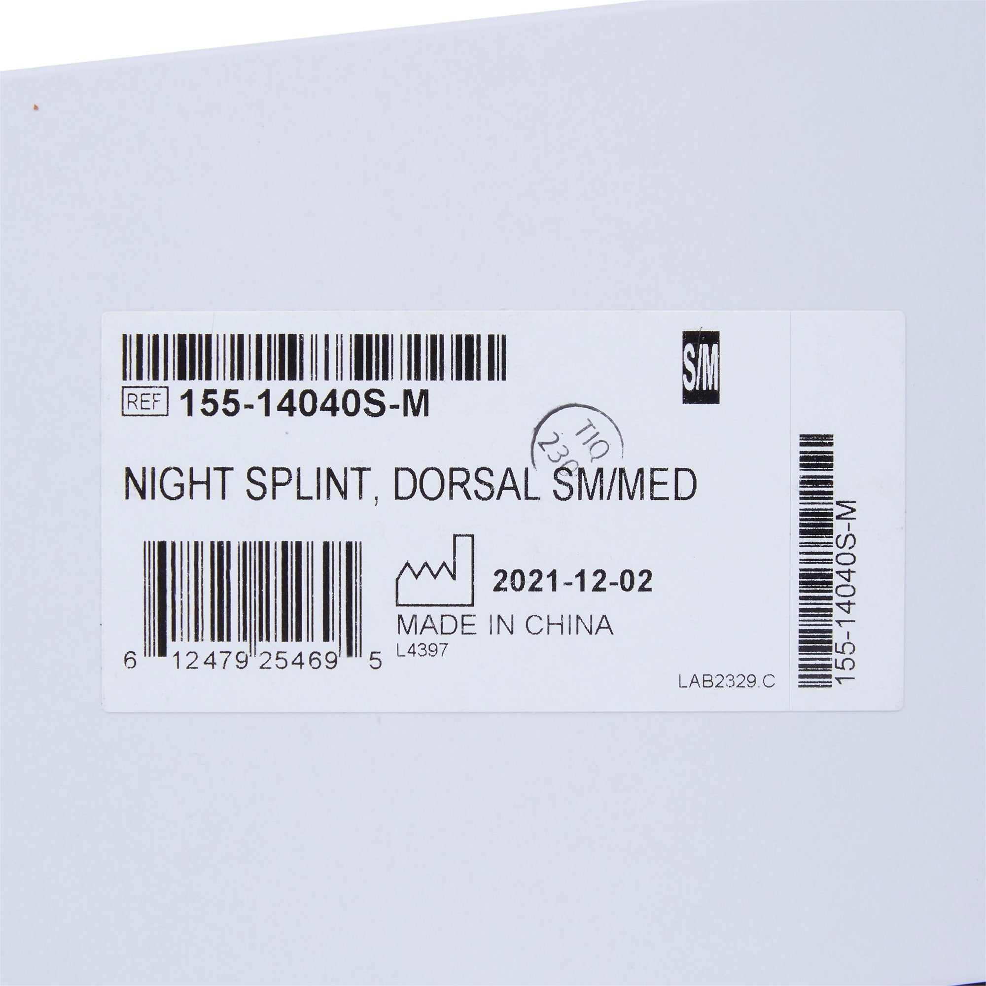 Dorsal Night Splint McKesson Small / Medium Hook and Loop Closure Male 4 to 8-1/2 / Female 5 to 9-1/2 Foot