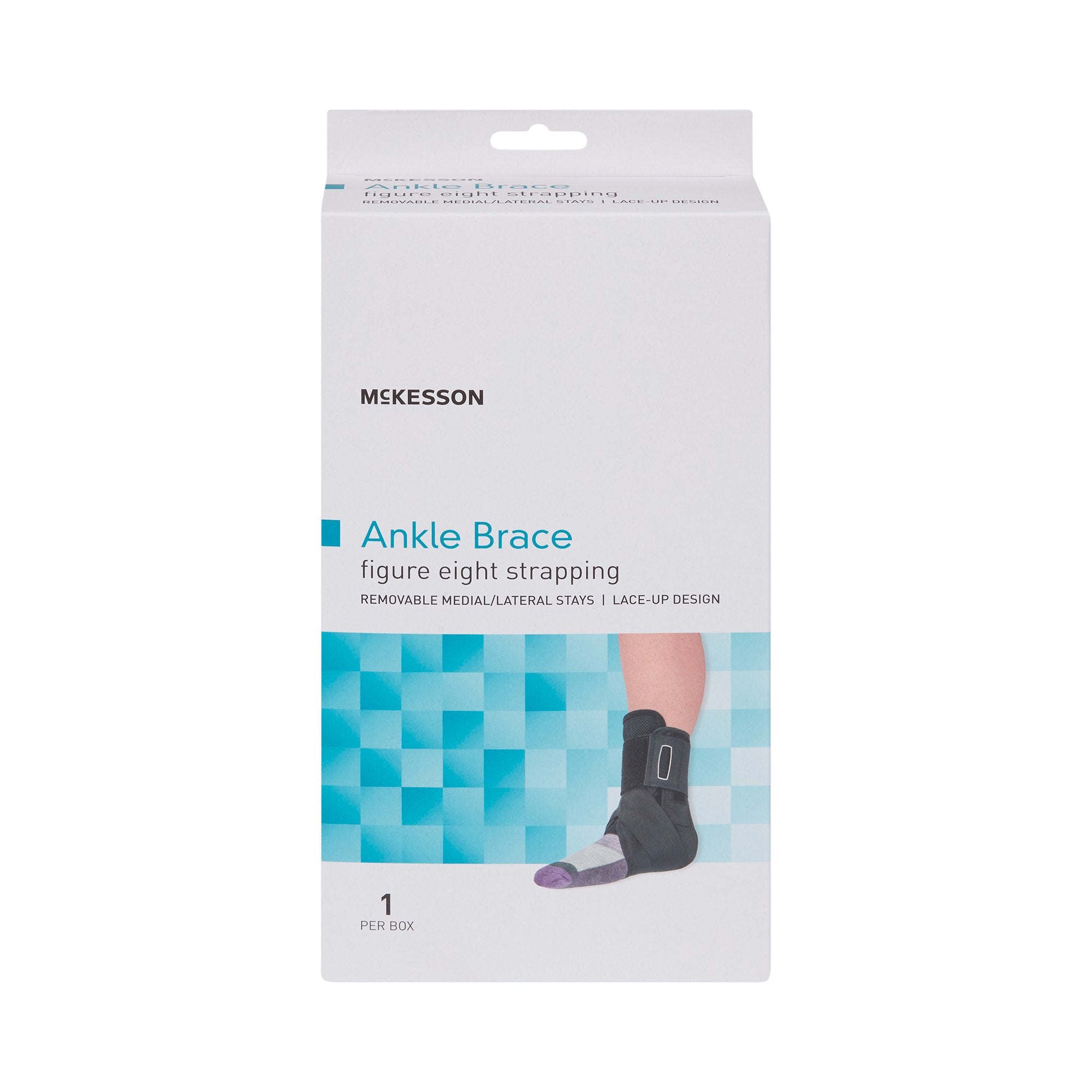 Ankle Brace McKesson Medium Lace-Up / Figure-8 Strap / Hook and Loop Closure Foot