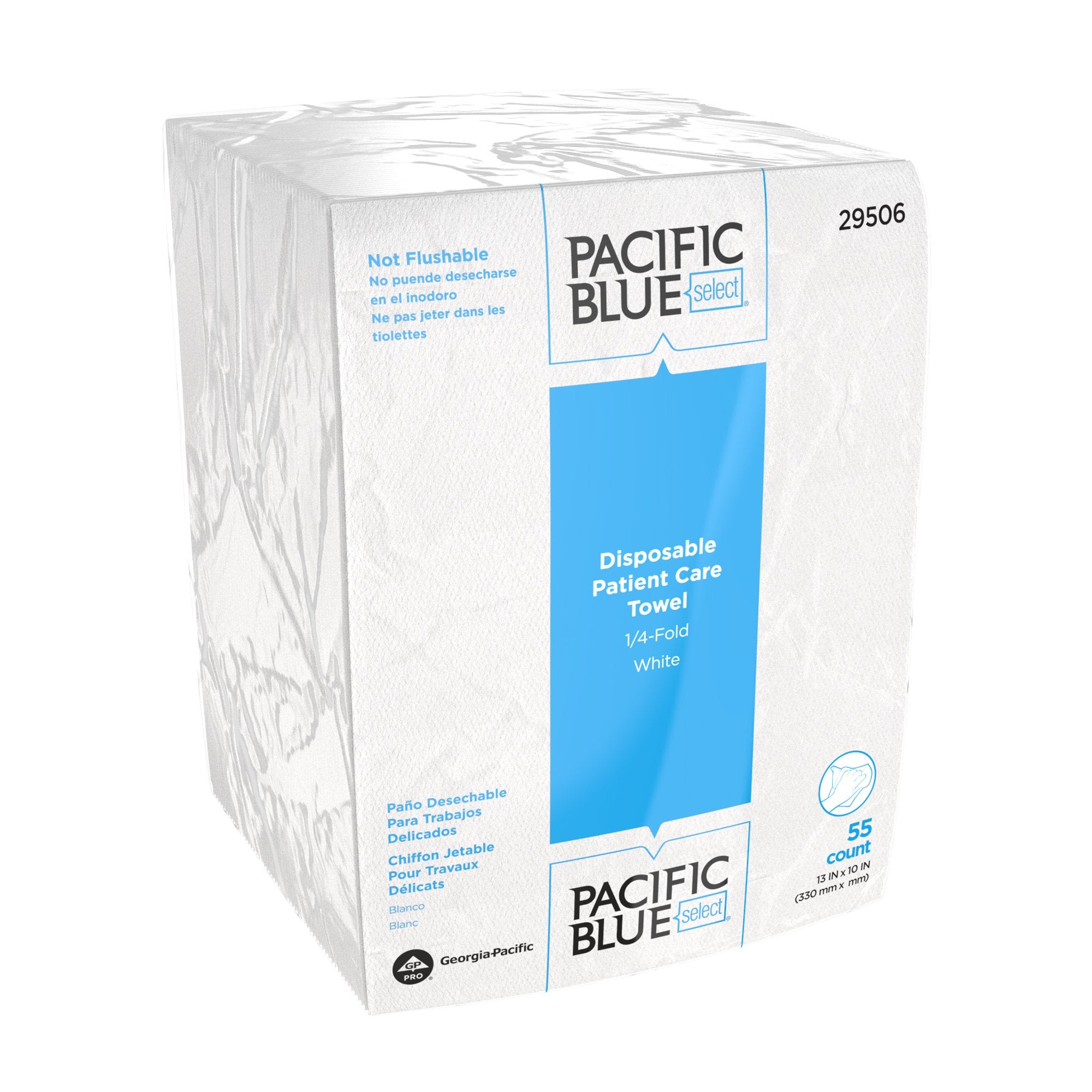 Washcloth Pacific Blue Select™ 10 X 13 Inch White Disposable
