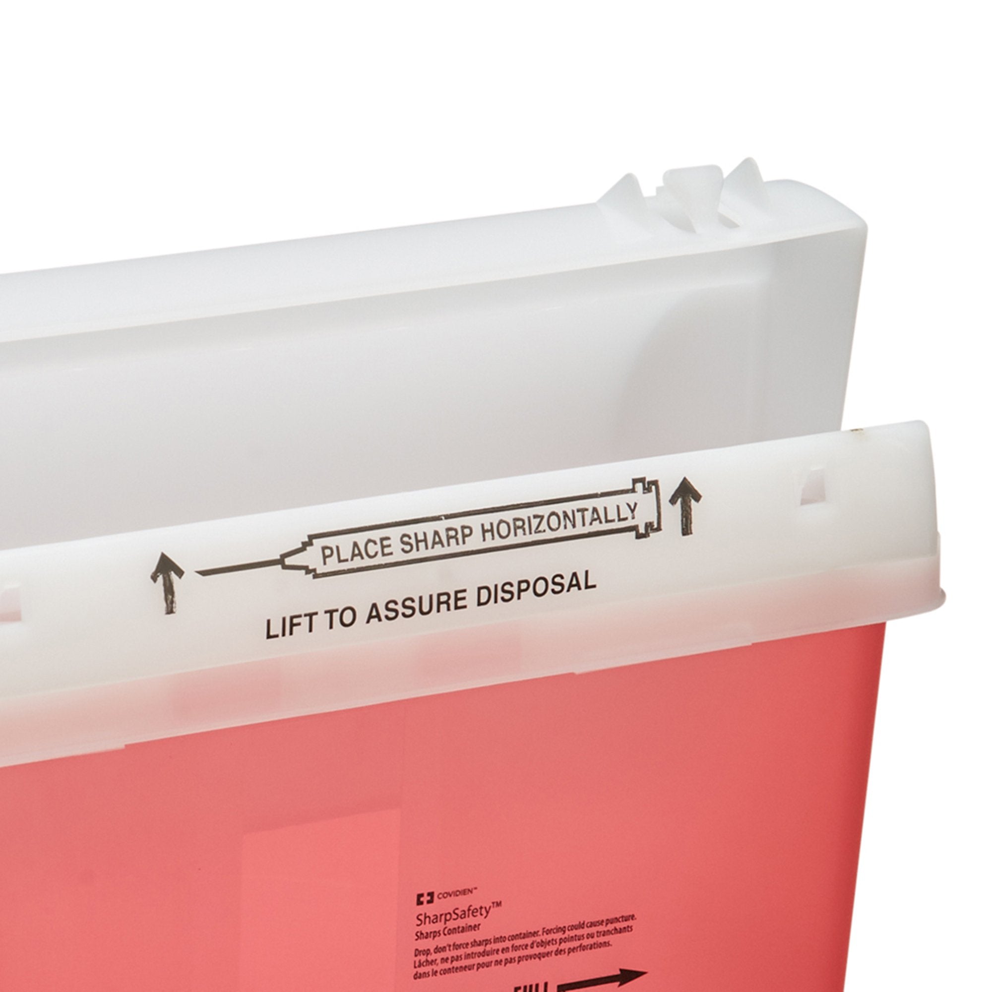 Sharps Container SharpStar™ In-Room™ Translucent Red Base 12-1/2 H X 5-1/2 D X 10-3/4 W Inch Horizontal Entry 1.25 Gallon