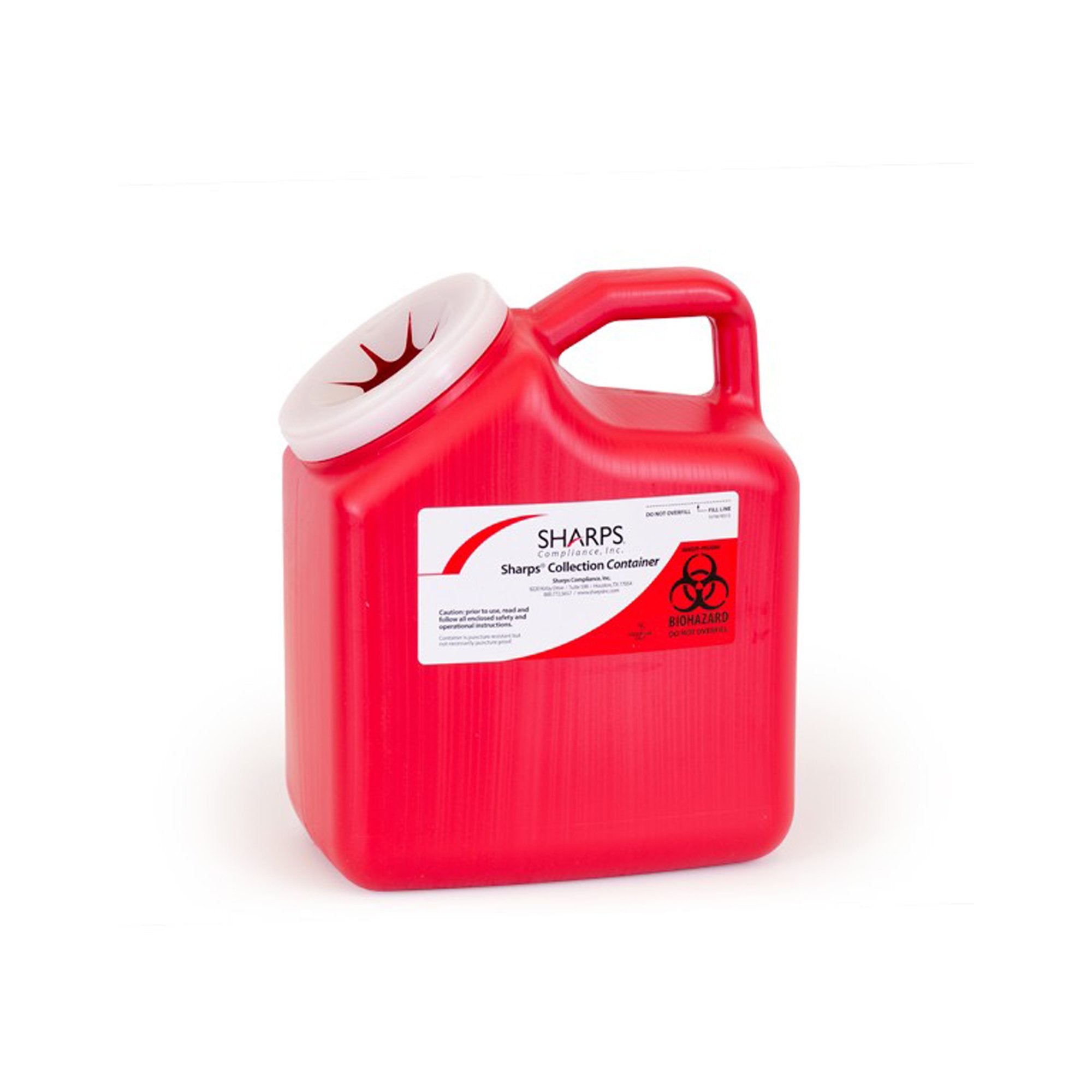 Mailback Sharps Container The Sharps Disposal By Mail System® PRO-TEC® Red Base 11 H X 6 W X 9 L Inch Vertical Entry 2 Gallon