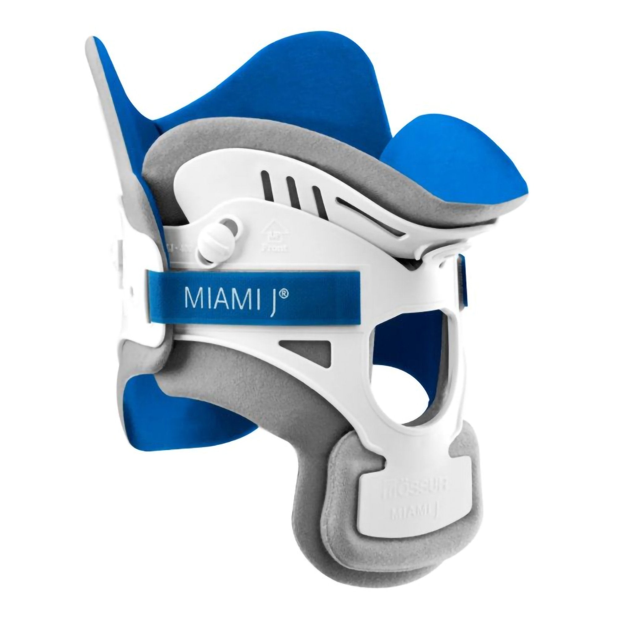 Rigid Cervical Collar Miami J® Preformed Adult Bariatric Two-Piece / Trachea Opening