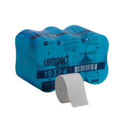 Toilet Tissue Compact® White 1-Ply Standard Size Coreless Roll 3000 Sheets 3-4/5 X 4-1/20 Inch