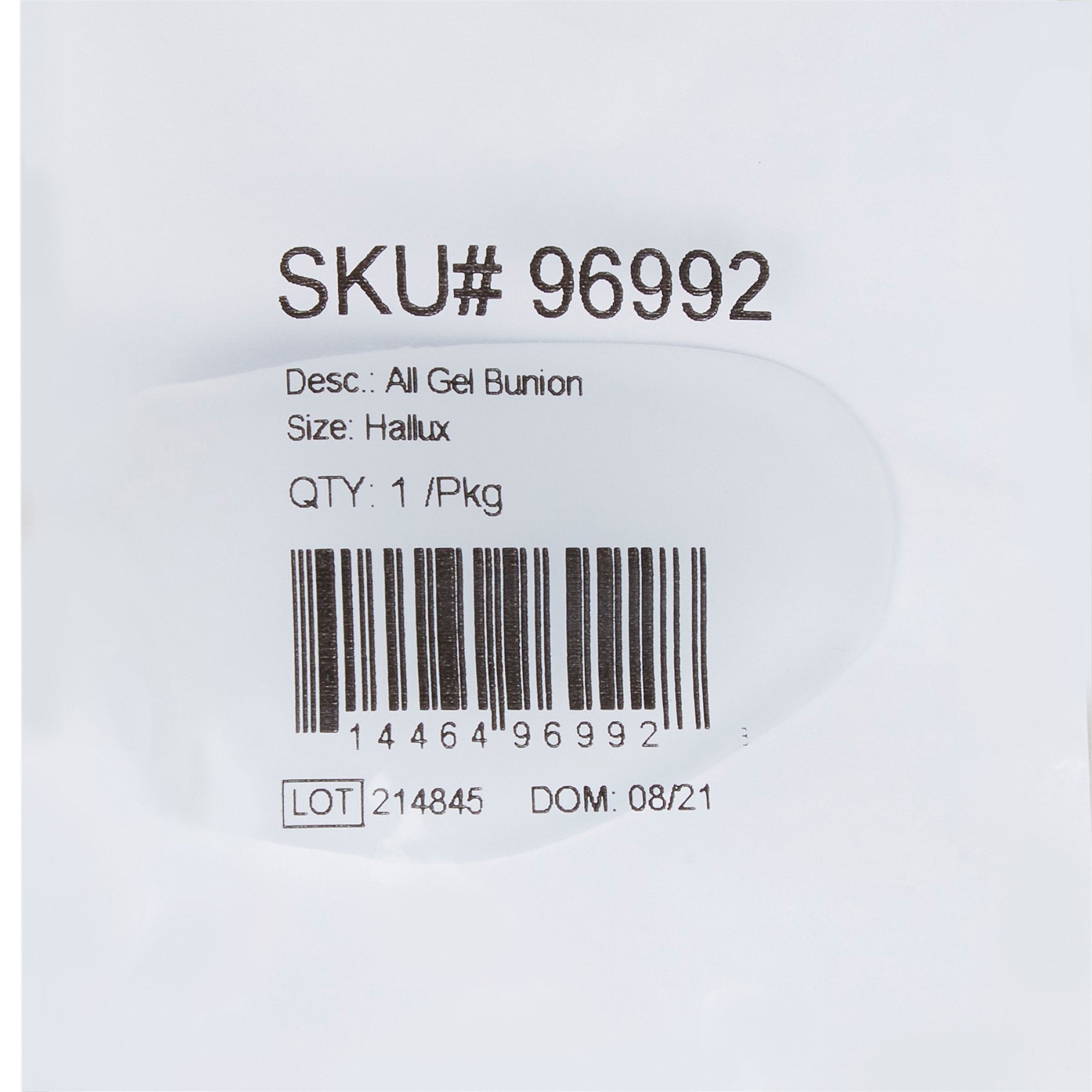 Bunion Shield McKesson One Size Fits Most Pull-On Toe