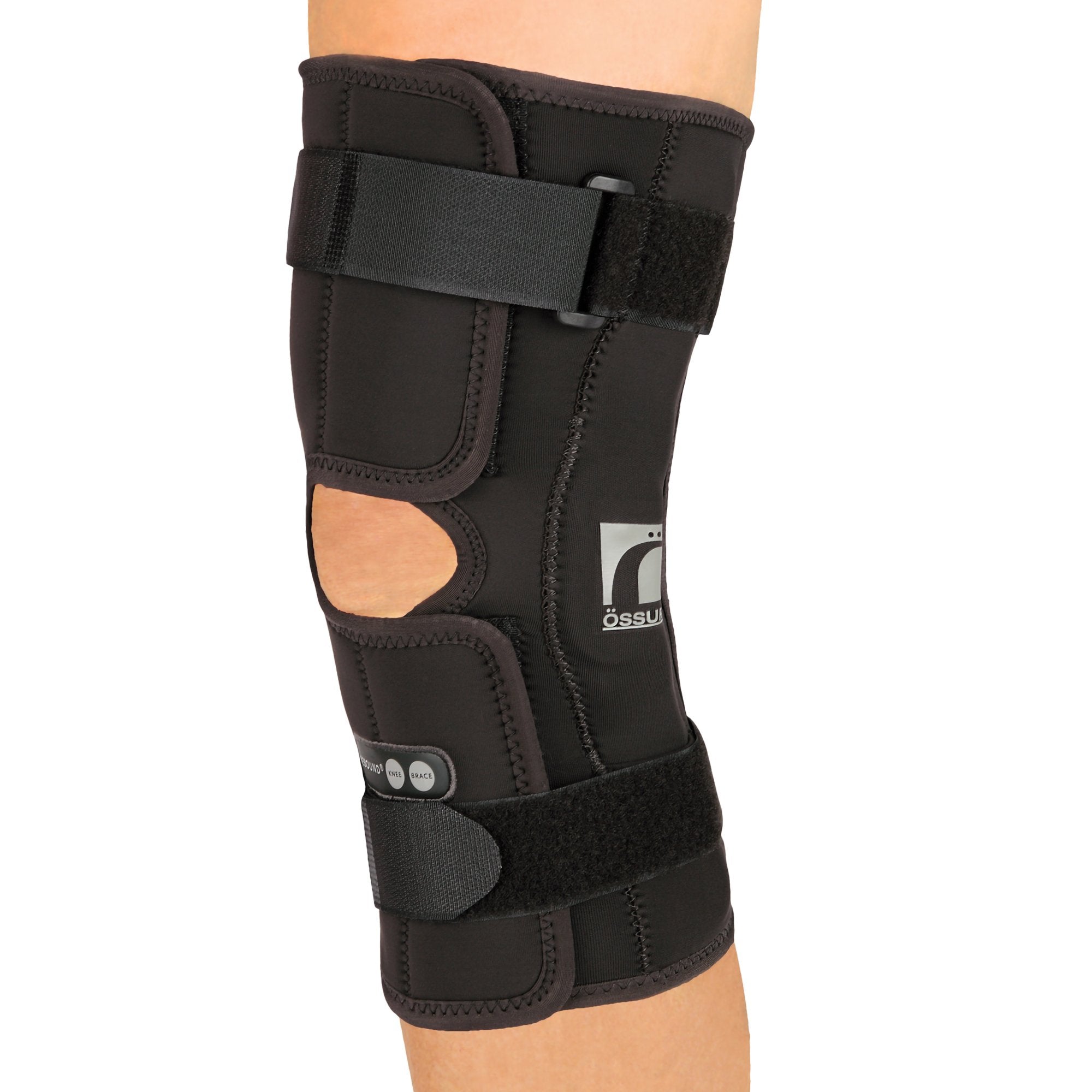 Knee Brace Ossur® Rebound® X-Large D-Ring / Hook and Loop Strap Closure 20-1/2 to 22-1/2 Inch Thigh Circumference Short Length Left or Right Knee