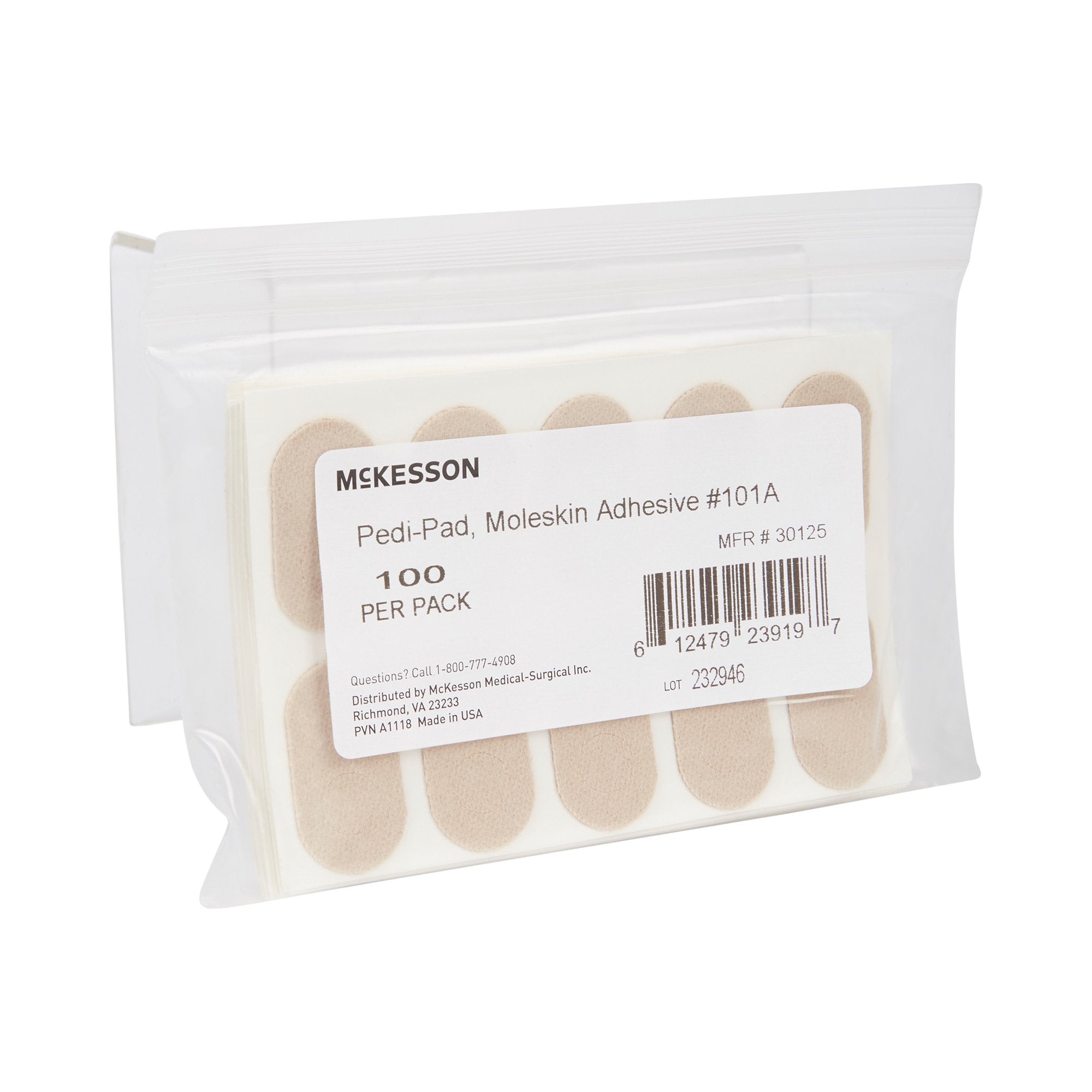 Protective Pad McKesson Pedi-Pad Size 101-A Adhesive Foot