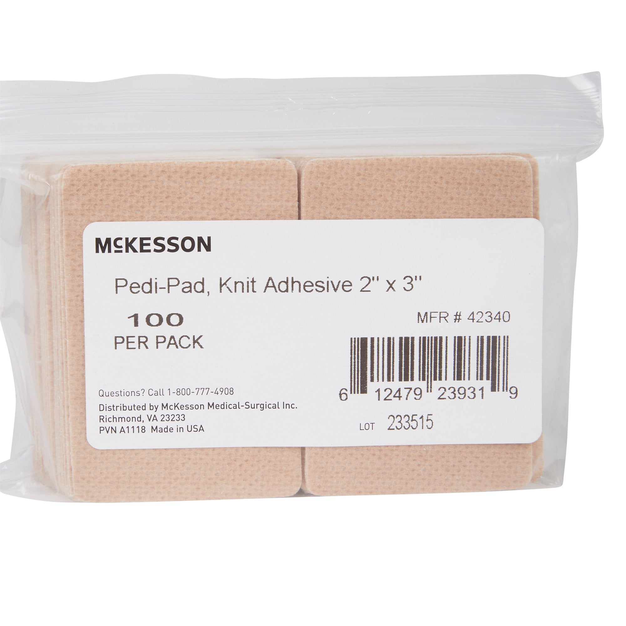 Protective Pad McKesson One Size Fits Most Adhesive Foot