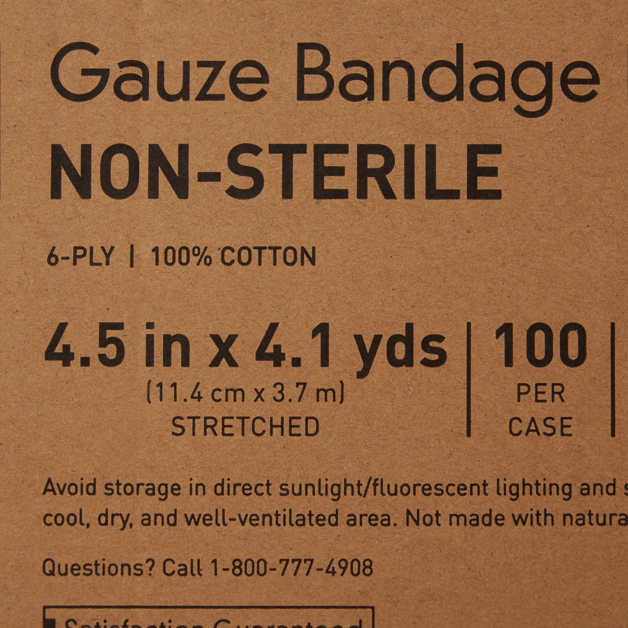 Fluff Bandage Roll McKesson 4-1/2 Inch X 4-1/10 Yard 100 per Case NonSterile 6-Ply Roll Shape