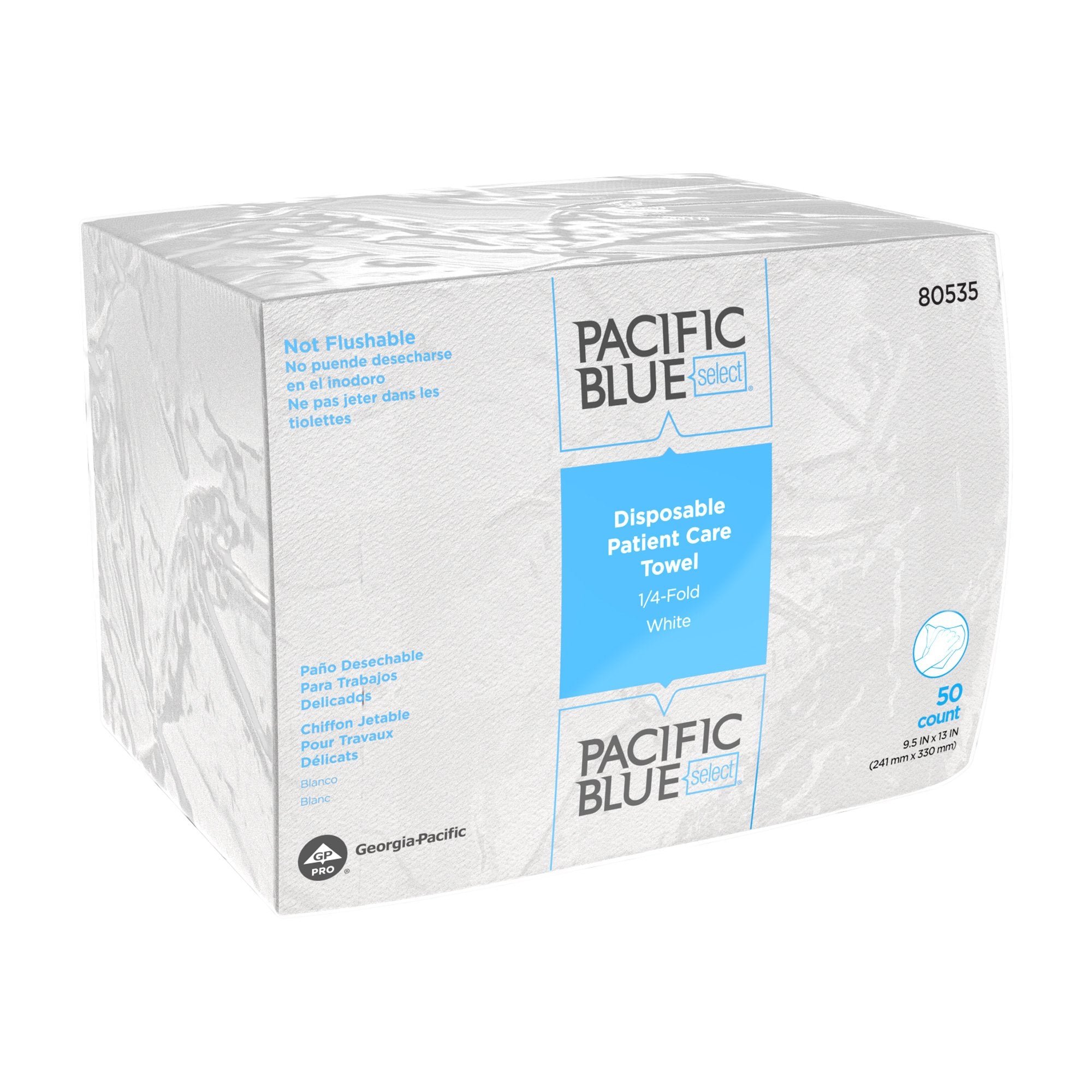 Washcloth Pacific Blue Select® 9-1/2 X 13 Inch White Disposable