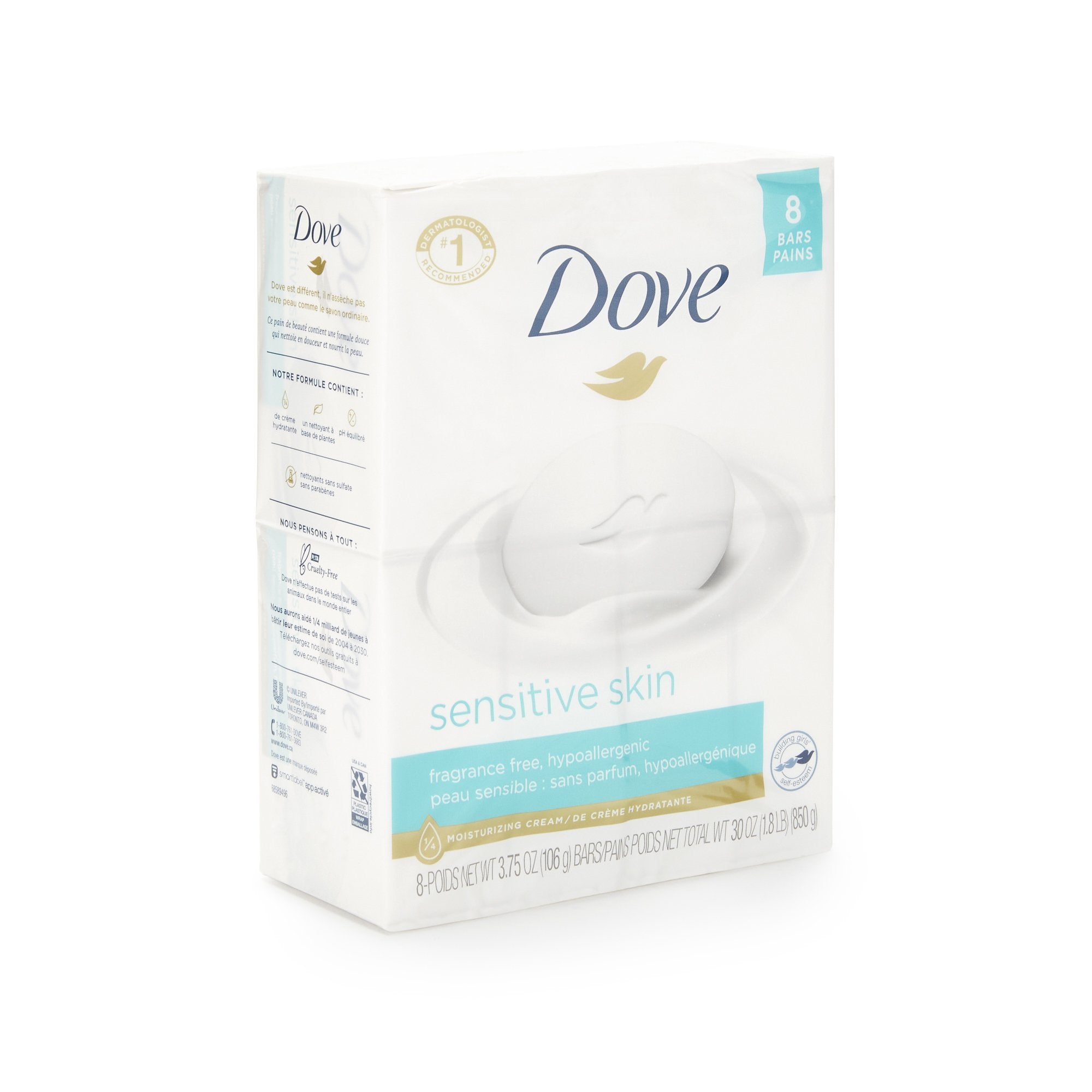 Soap Dove® Sensitive Skin Bar 4.5 oz. Individually Wrapped Unscented
