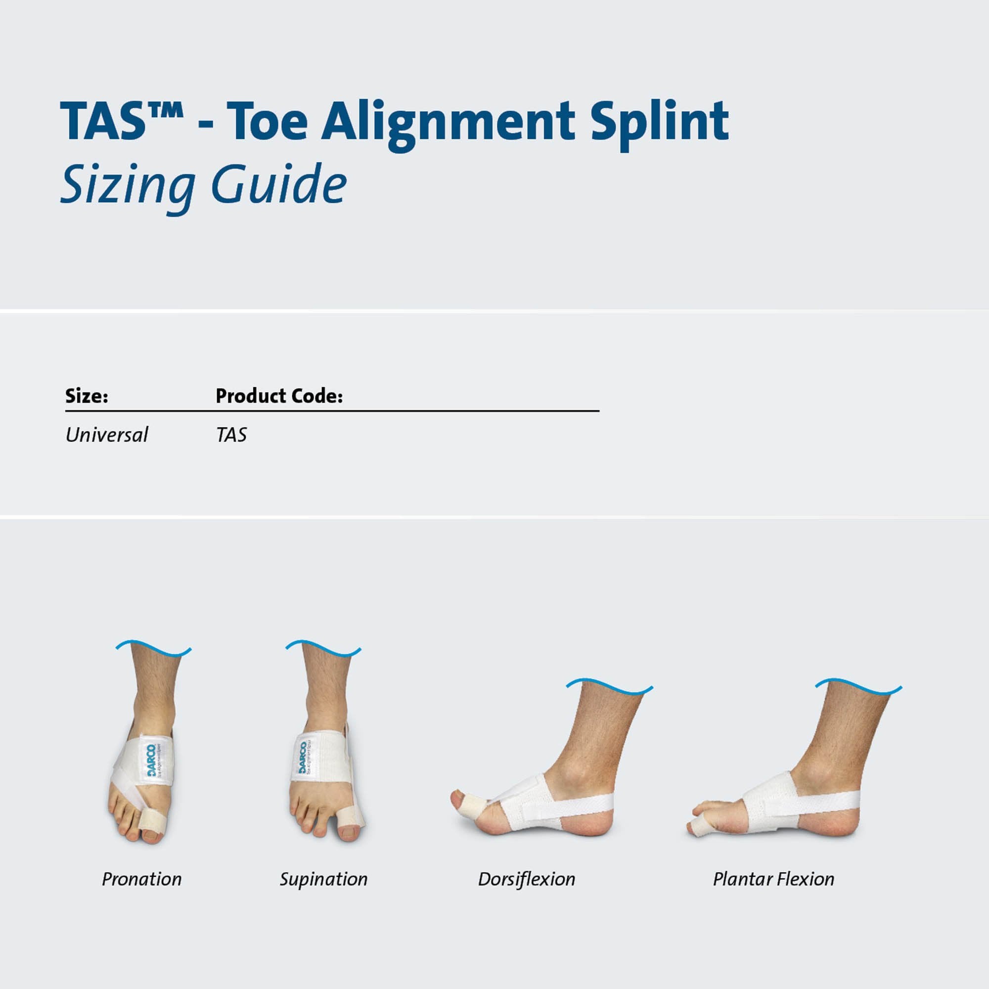 Toe Splint TAS™ One Size Fits Most Strap Closure Foot