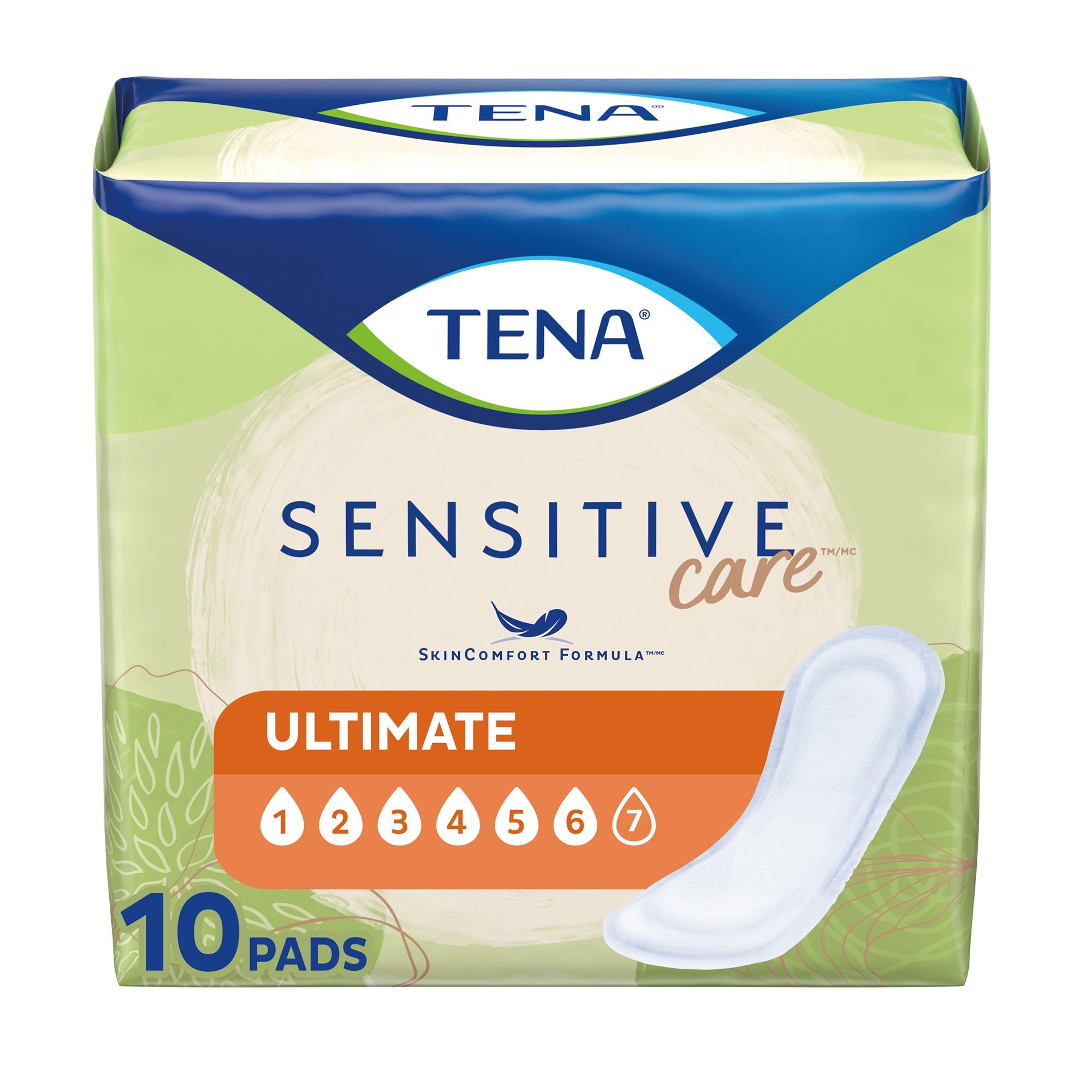 Bladder Control Pad TENA® Sensitive Care Ultimate 16 Inch Length Heavy Absorbency Dry-Fast Core™ One Size Fits Most