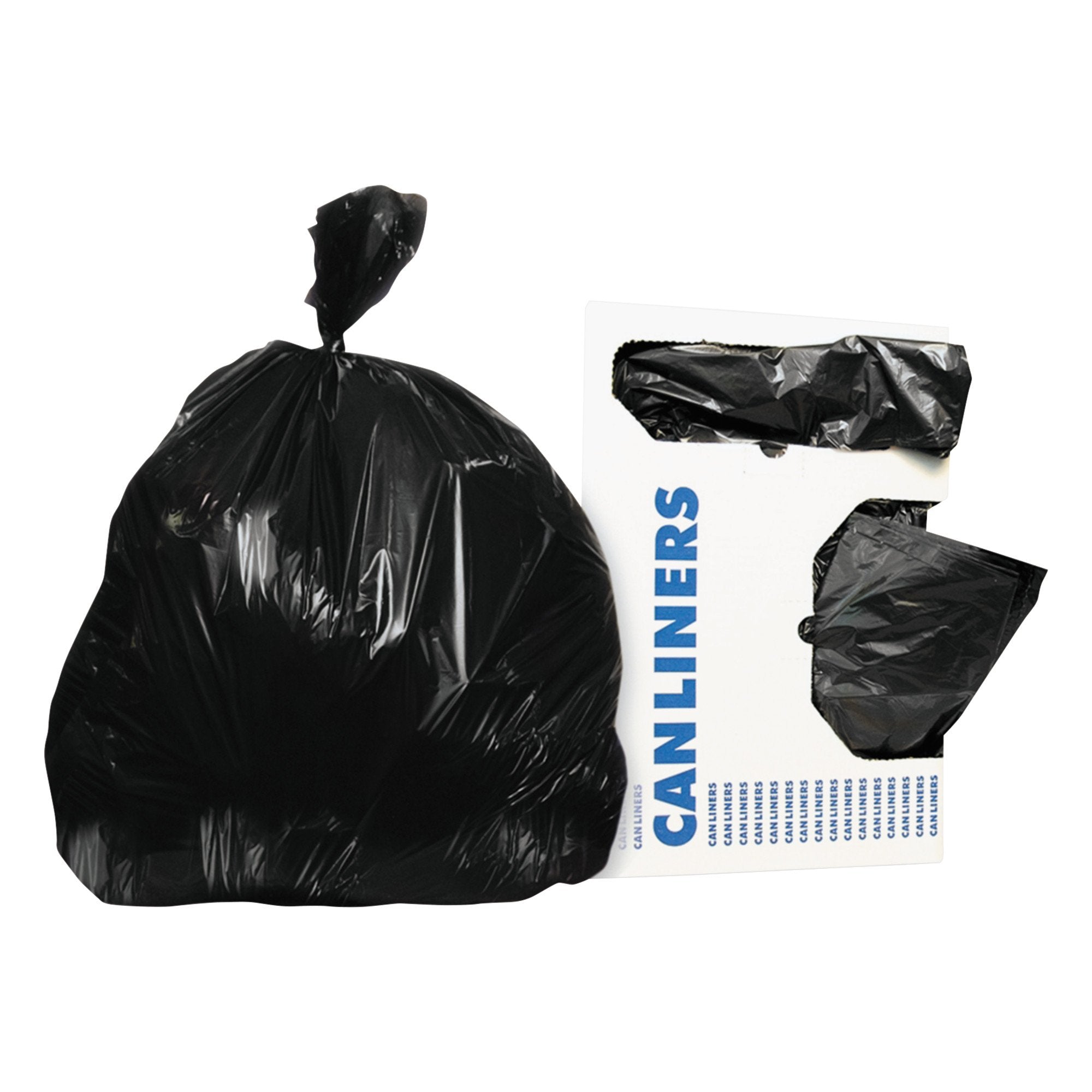 Trash Bag Heritage™ X-Liner™ 45 gal. Black Reprocessed Resin 2 mil 40 X 46 Inch Star Seal Bottom Flat Pack