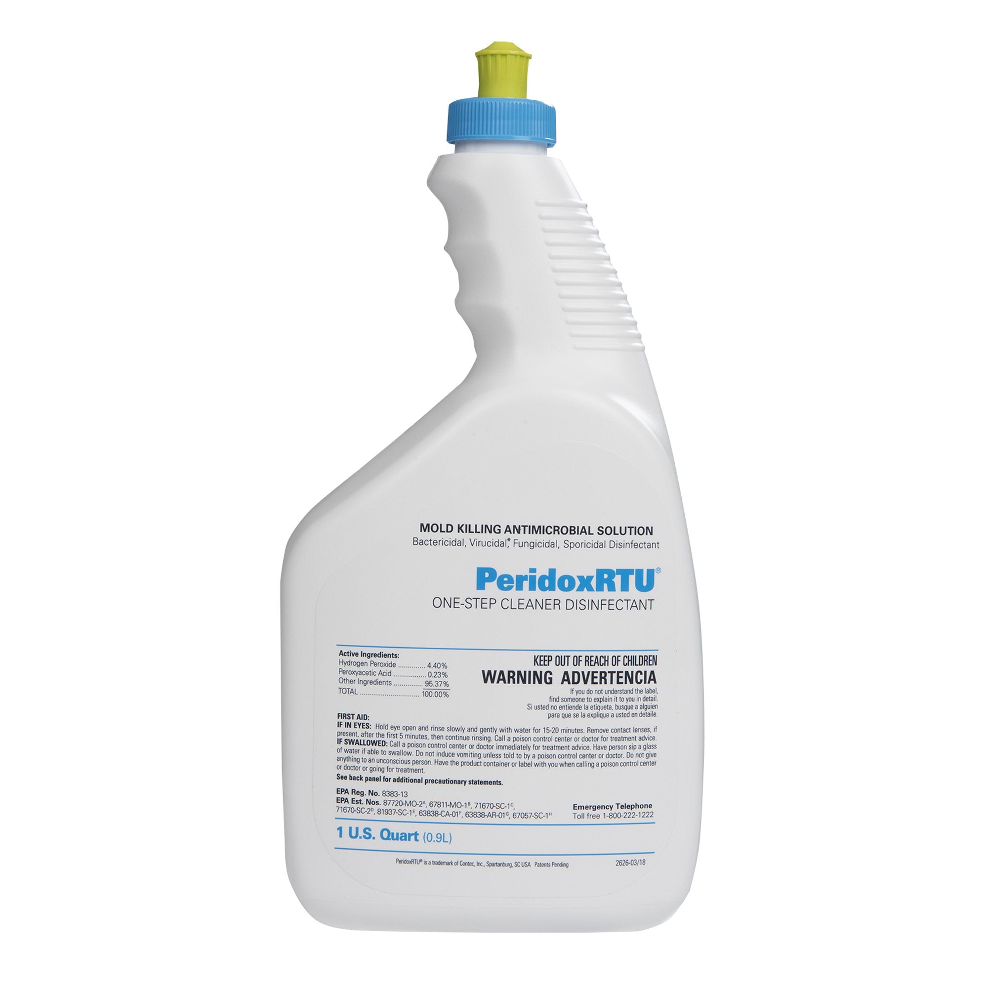 PeridoxRTU® Sporicidal Surface Disinfectant Cleaner Peroxide Based Manual Pour Liquid 32 oz. Bottle Vinegar Scent Sterile