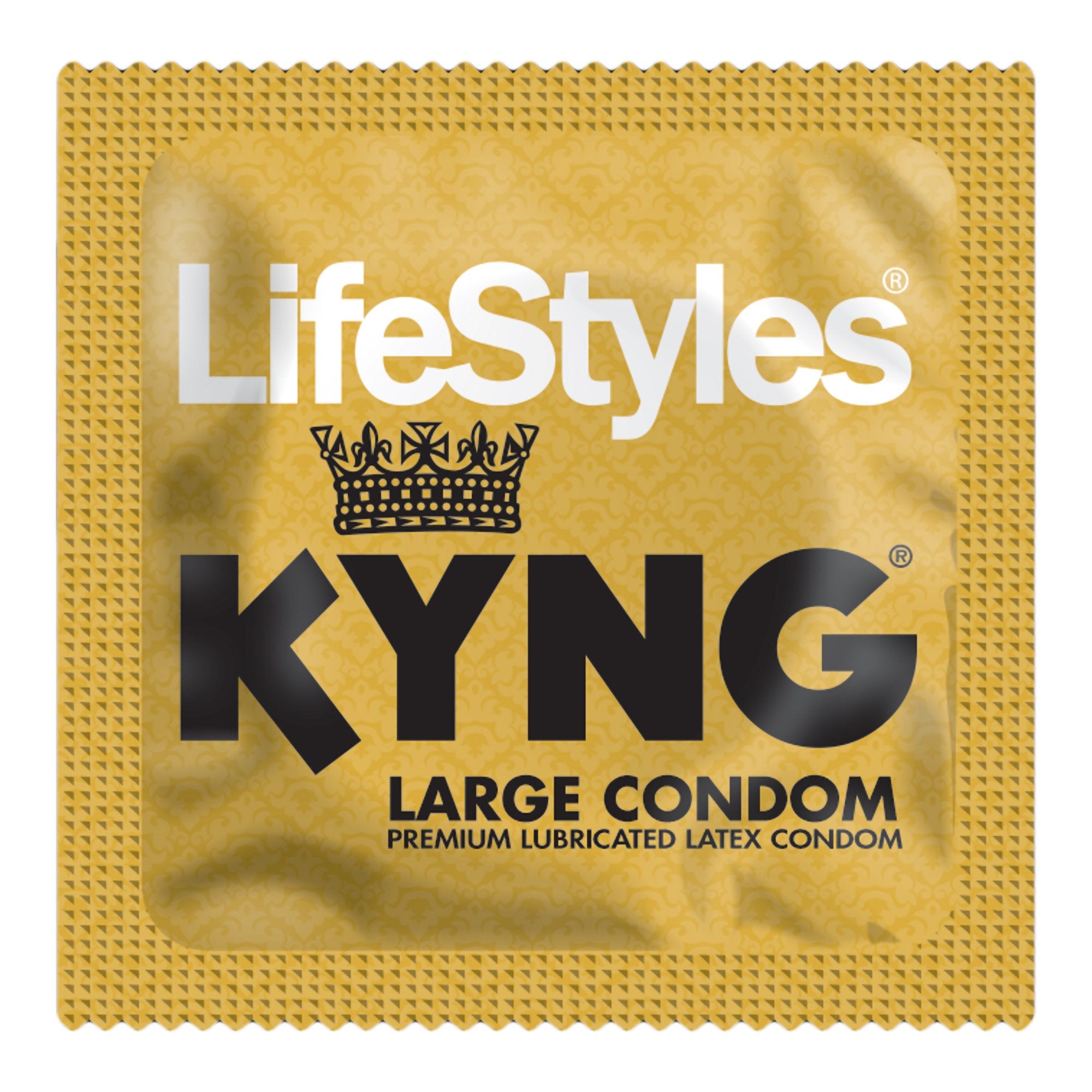 Condom Lifestyles® Kyng Lubricated X-Large 8 per Box