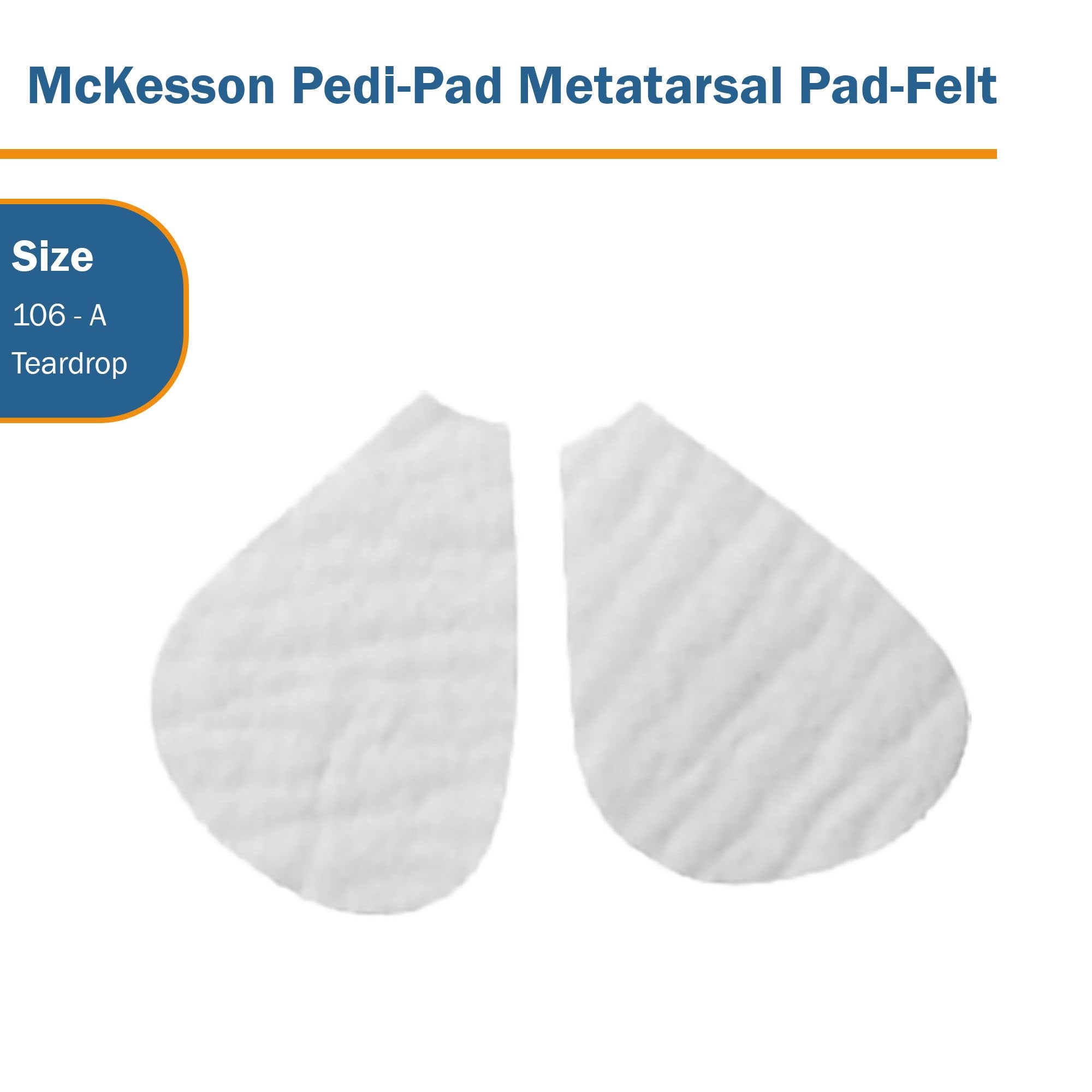 Metatarsal Pad McKesson Size 106 - A Adhesive Foot