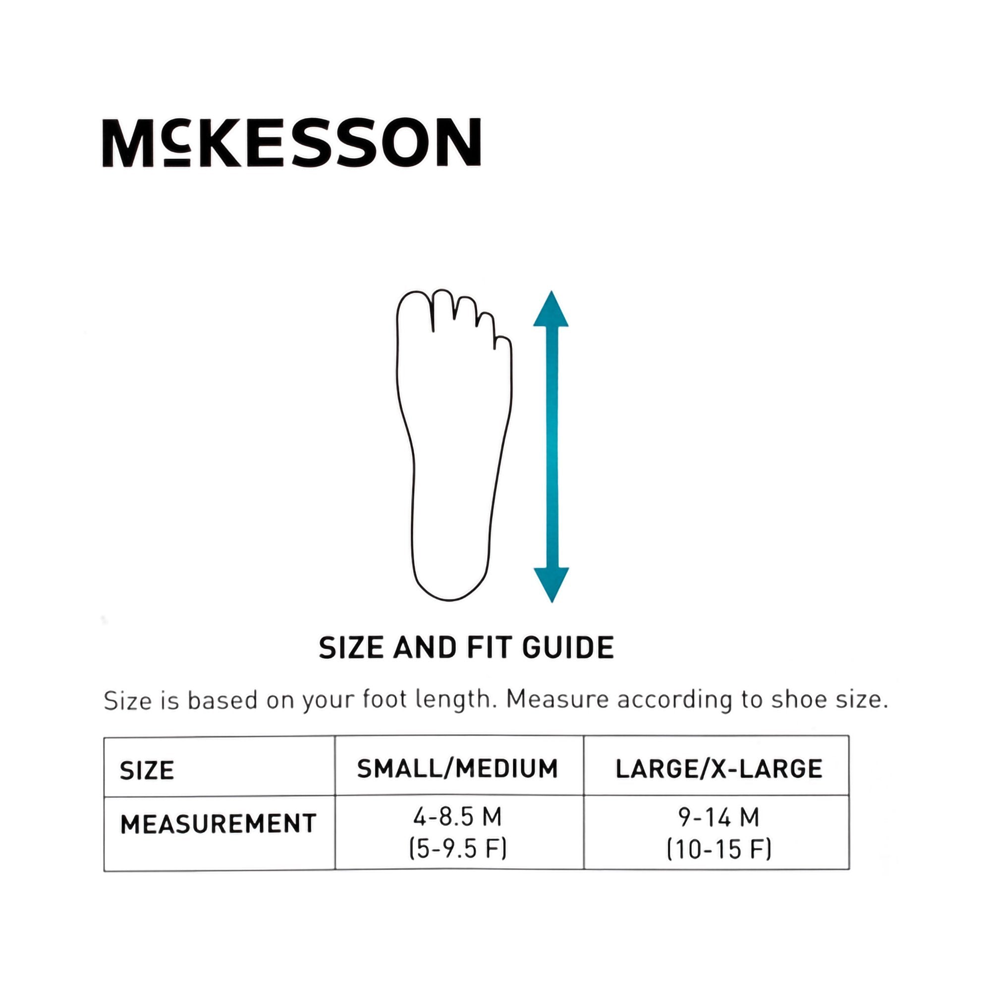 Dorsal Night Splint McKesson Small / Medium Hook and Loop Closure Male 4 to 8-1/2 / Female 5 to 9-1/2 Foot