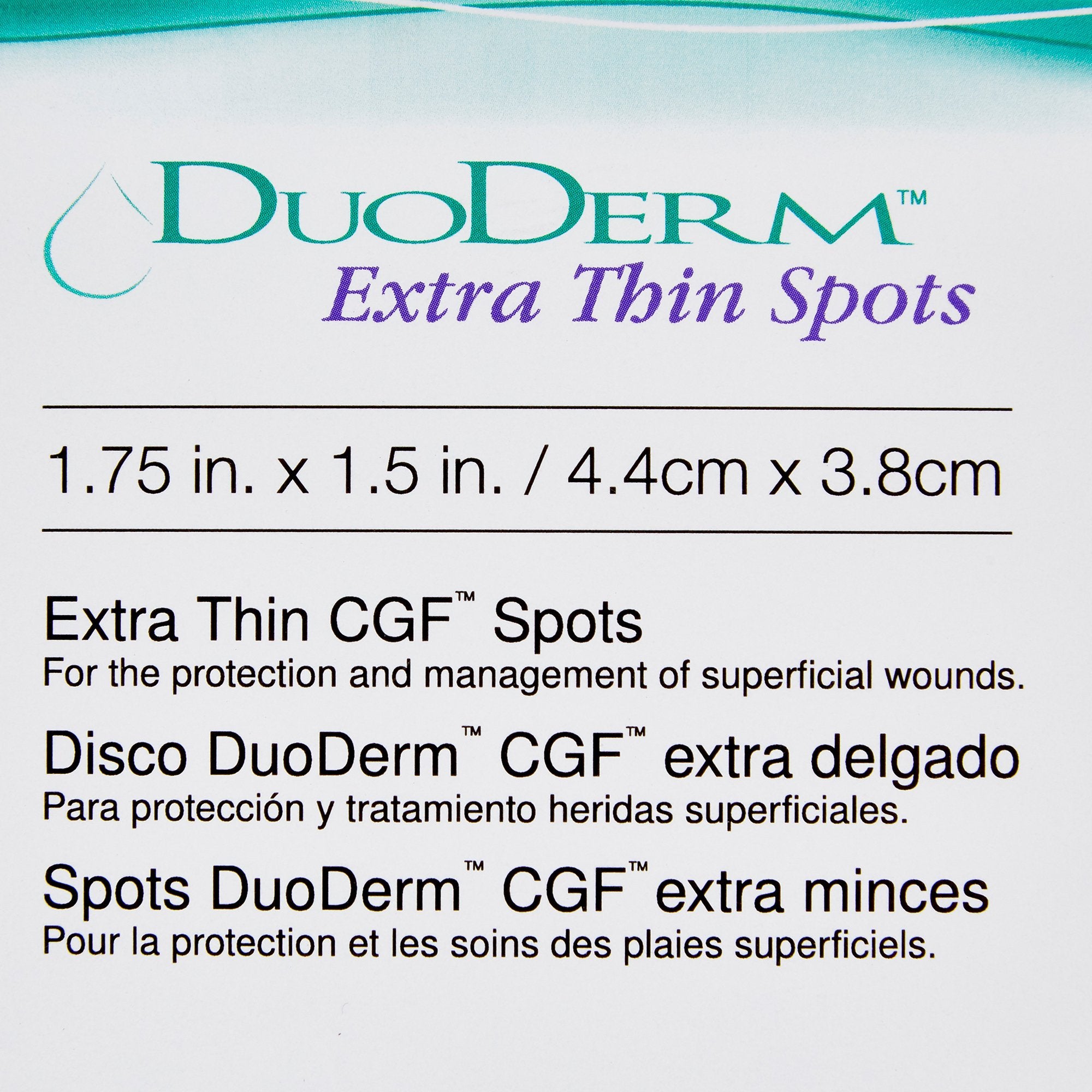 Thin Hydrocolloid Dressing DuoDERM® Extra Thin 1-1/2 X 1-3/4 Inch Spot