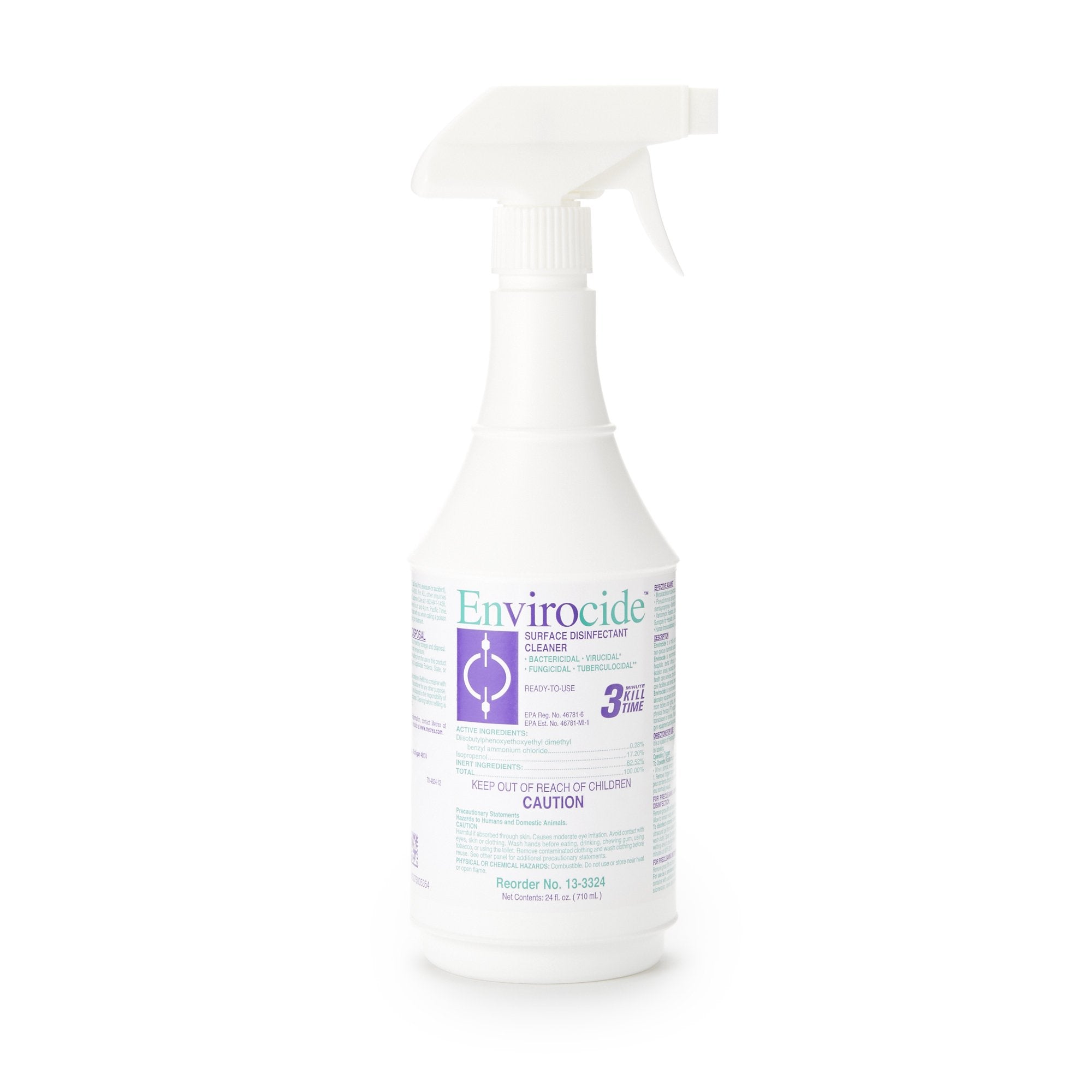 Envirocide® Surface Disinfectant Cleaner Alcohol Based Pump Spray Liquid 24 oz. Bottle Alcohol Scent NonSterile