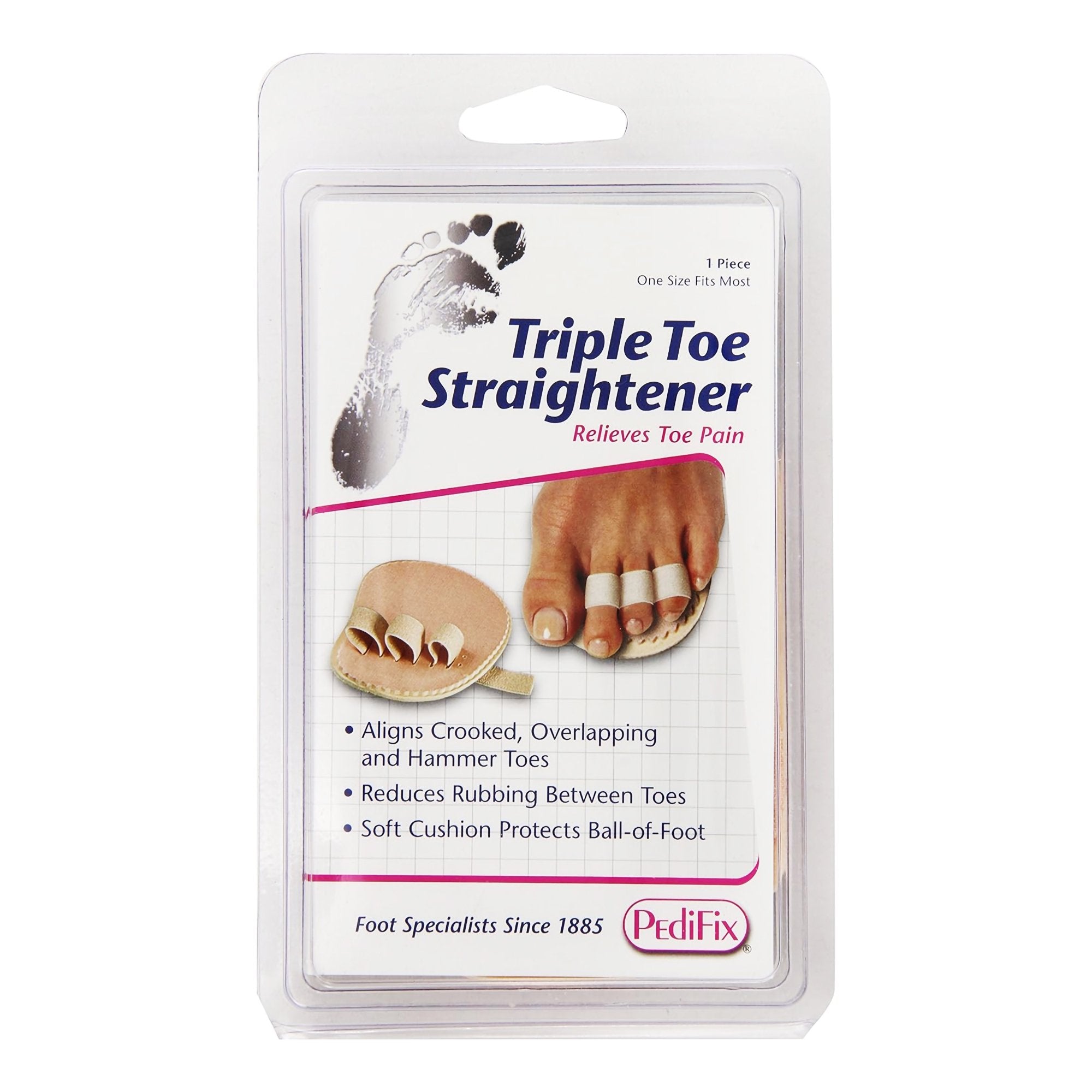 Triple Toe Straightener Pedifix® One Size Fits Most Pull-On Left Foot