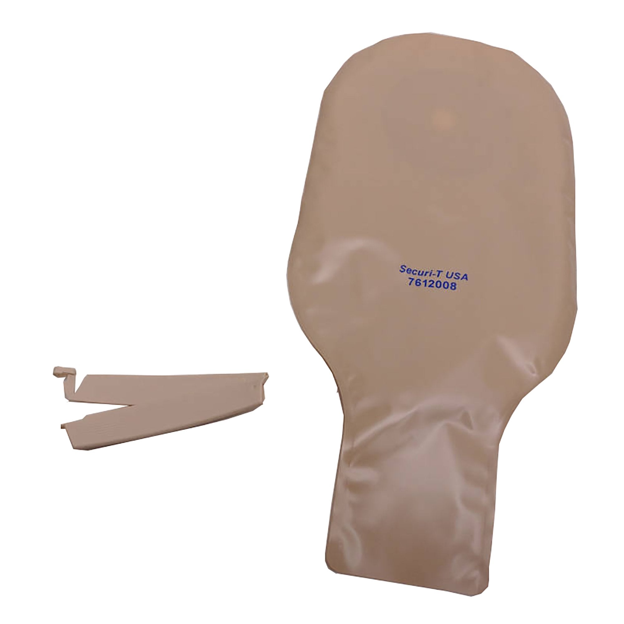 Ostomy Pouch Securi-T™ One-Piece System 12 Inch Length Flat, Trim to Fit Drainable