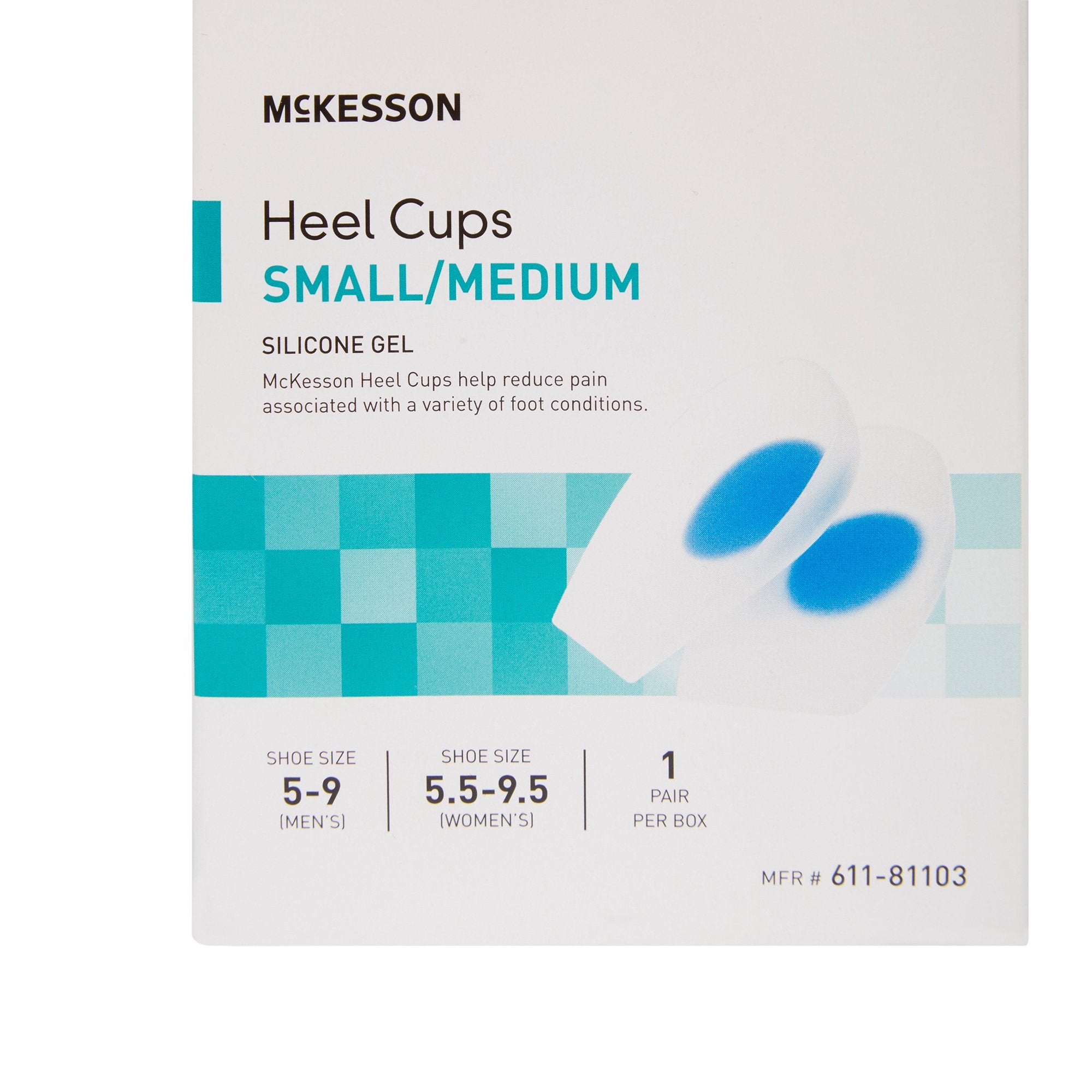 Heel Cup McKesson Small / Medium Without Closure Male 5 to 9 / Female 5-1/2 to 9-1/2 Foot