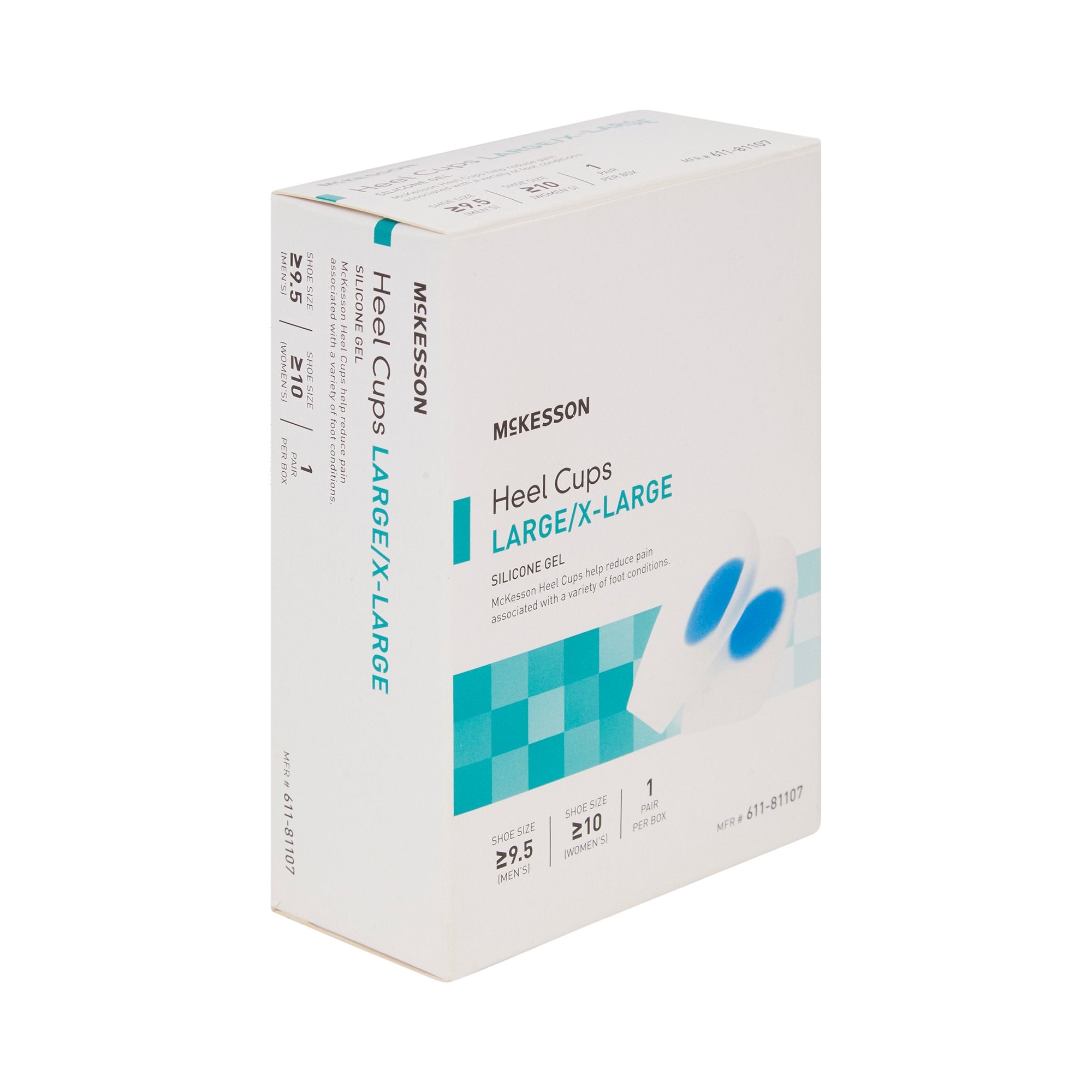 Heel Cup McKesson Large / X-Large Without Closure Men's Shoe Size: ≥ 9-1/2, Women's Shoe Size: ≥ 10 Foot