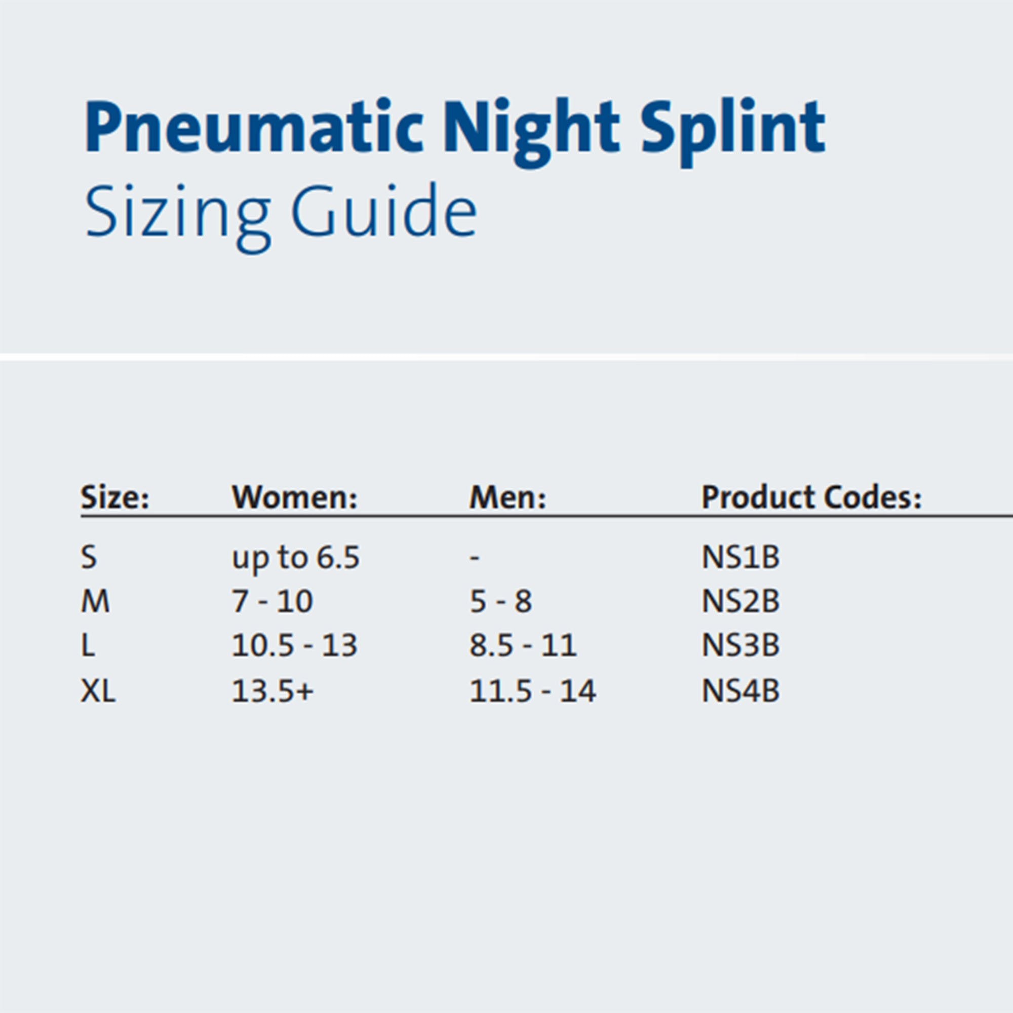 Night Splint Medium Hook and Loop Closure Male 6-1/2 to 8 / Female 7-1/2 to 10 Foot