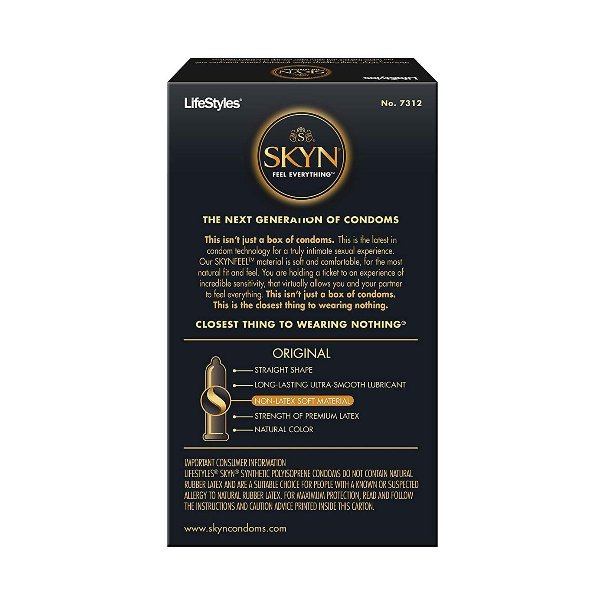 Condom Lifestyles® Skyn® Lubricated 12 per Box